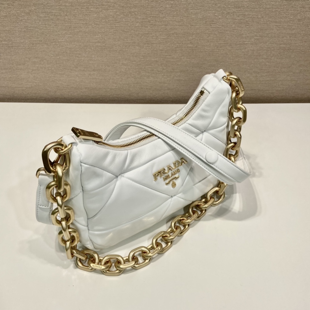 Pra*a leather shoulder bag
