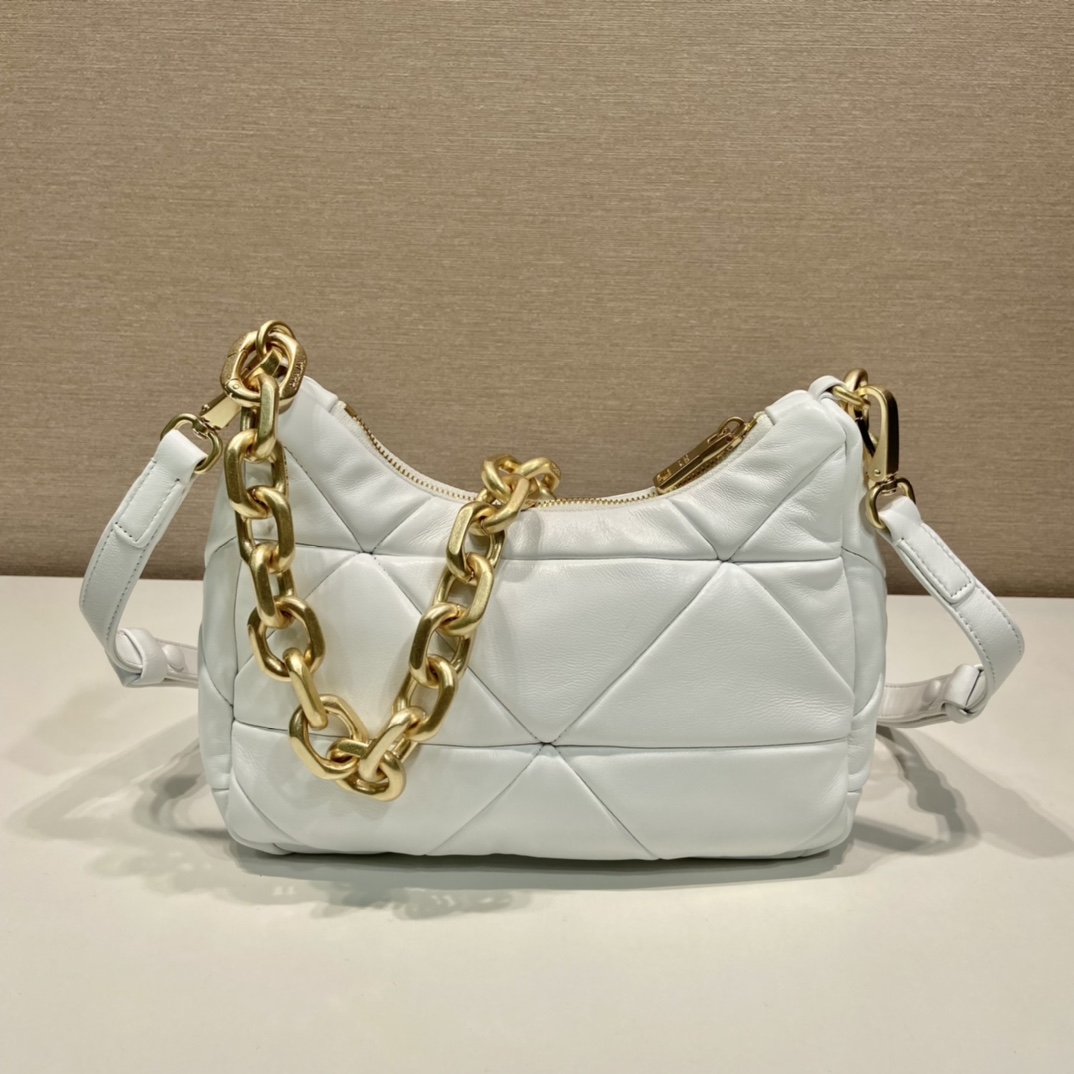 Pra*a leather shoulder bag