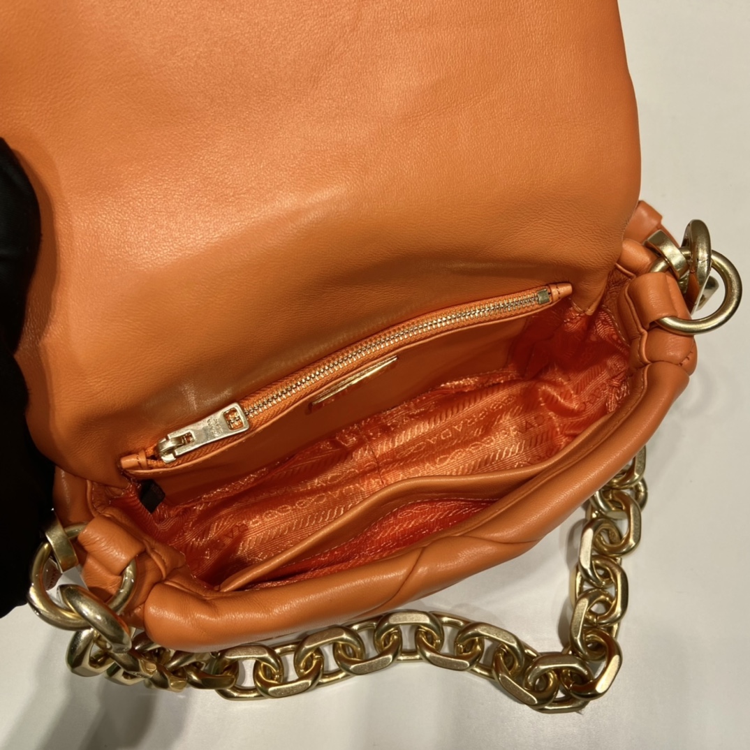 Pra*a system nappa patchwork shoulder bag