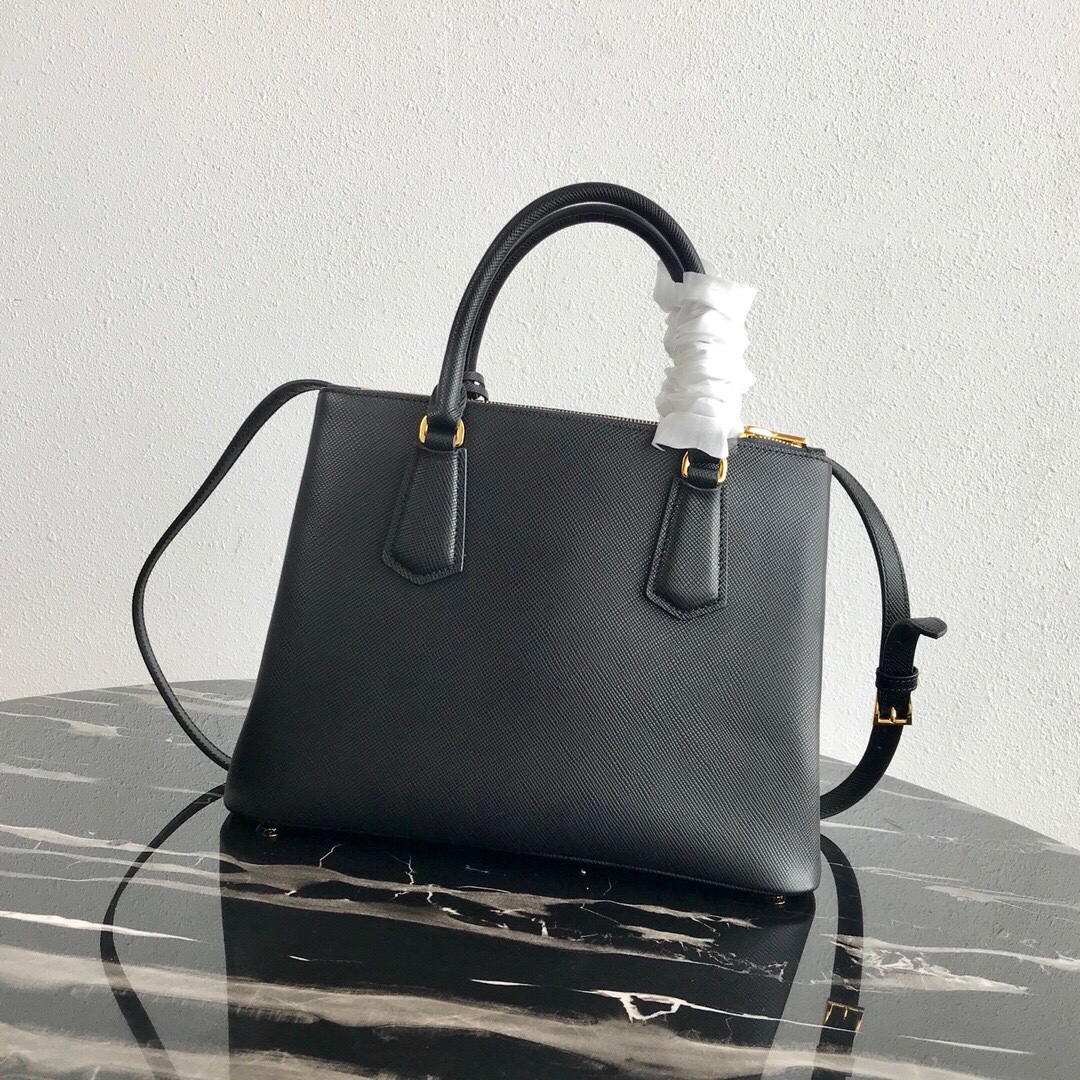 Pra*a galleria saffiano leather bag