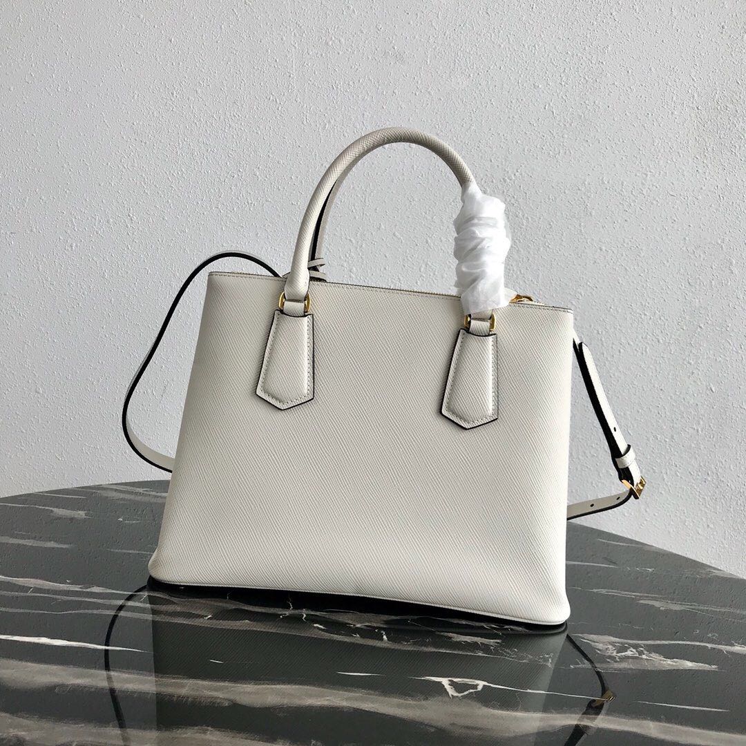 Pra*a galleria saffiano leather bag