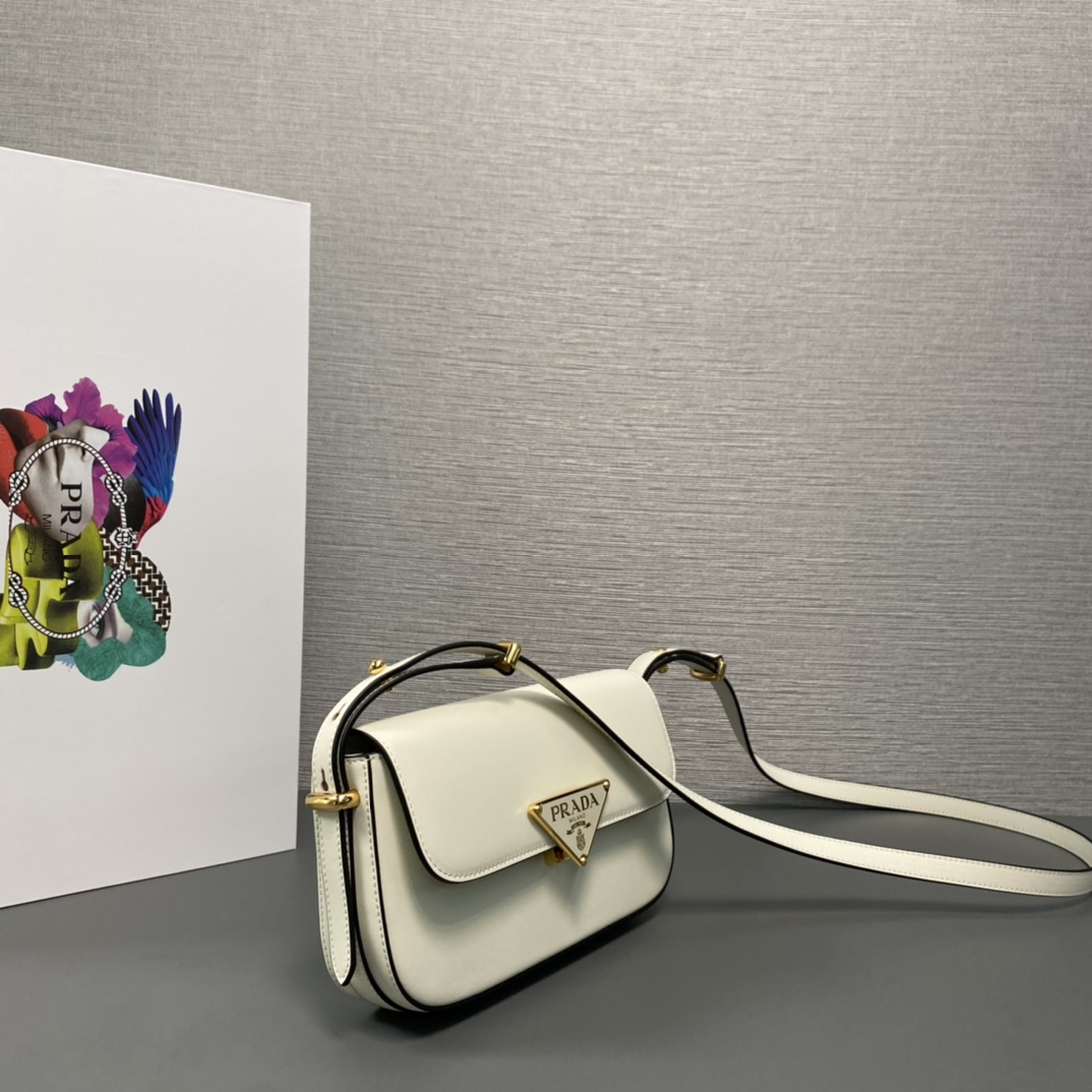 Pra*a leather shoulder bag