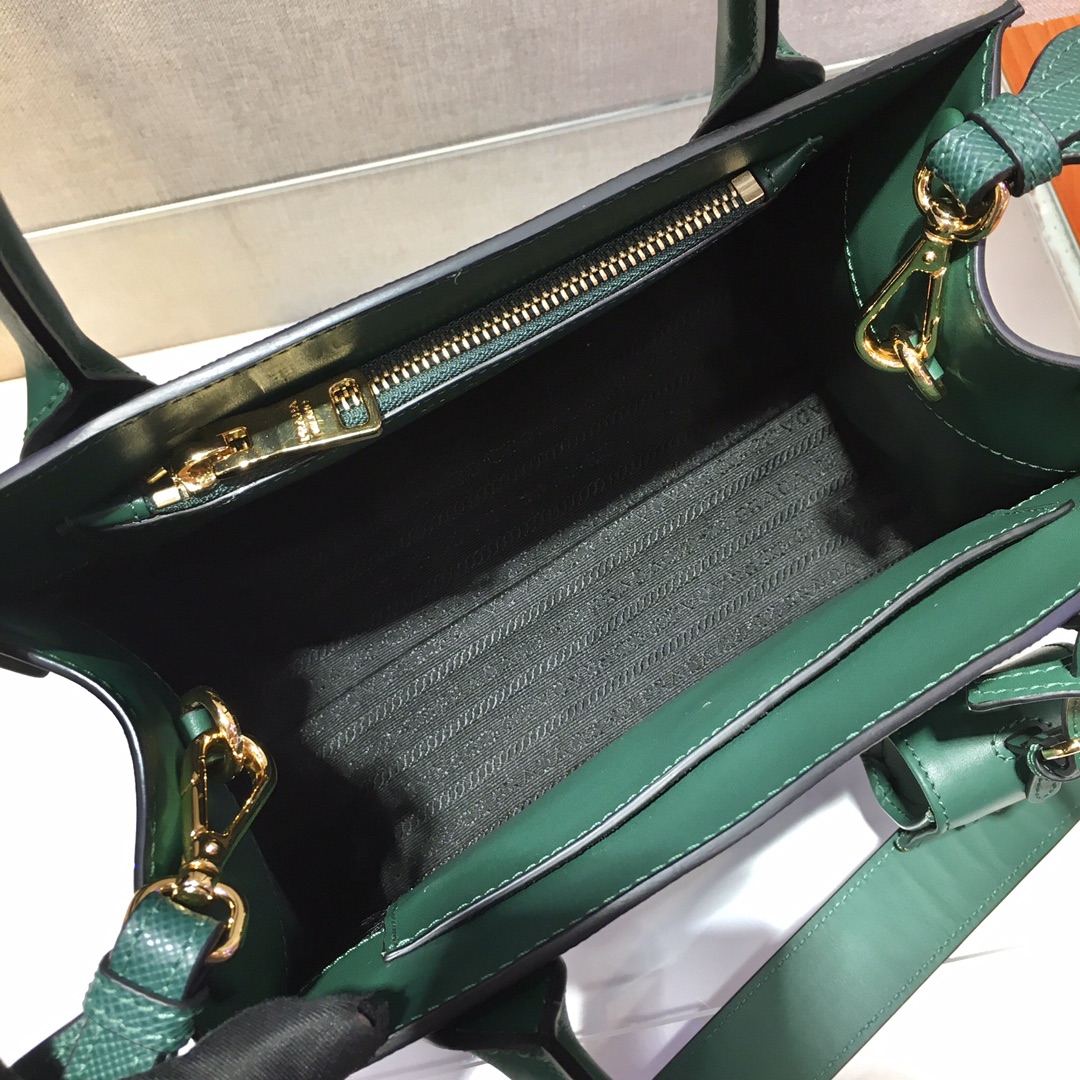 Pra*a monochrome small saffiano bag