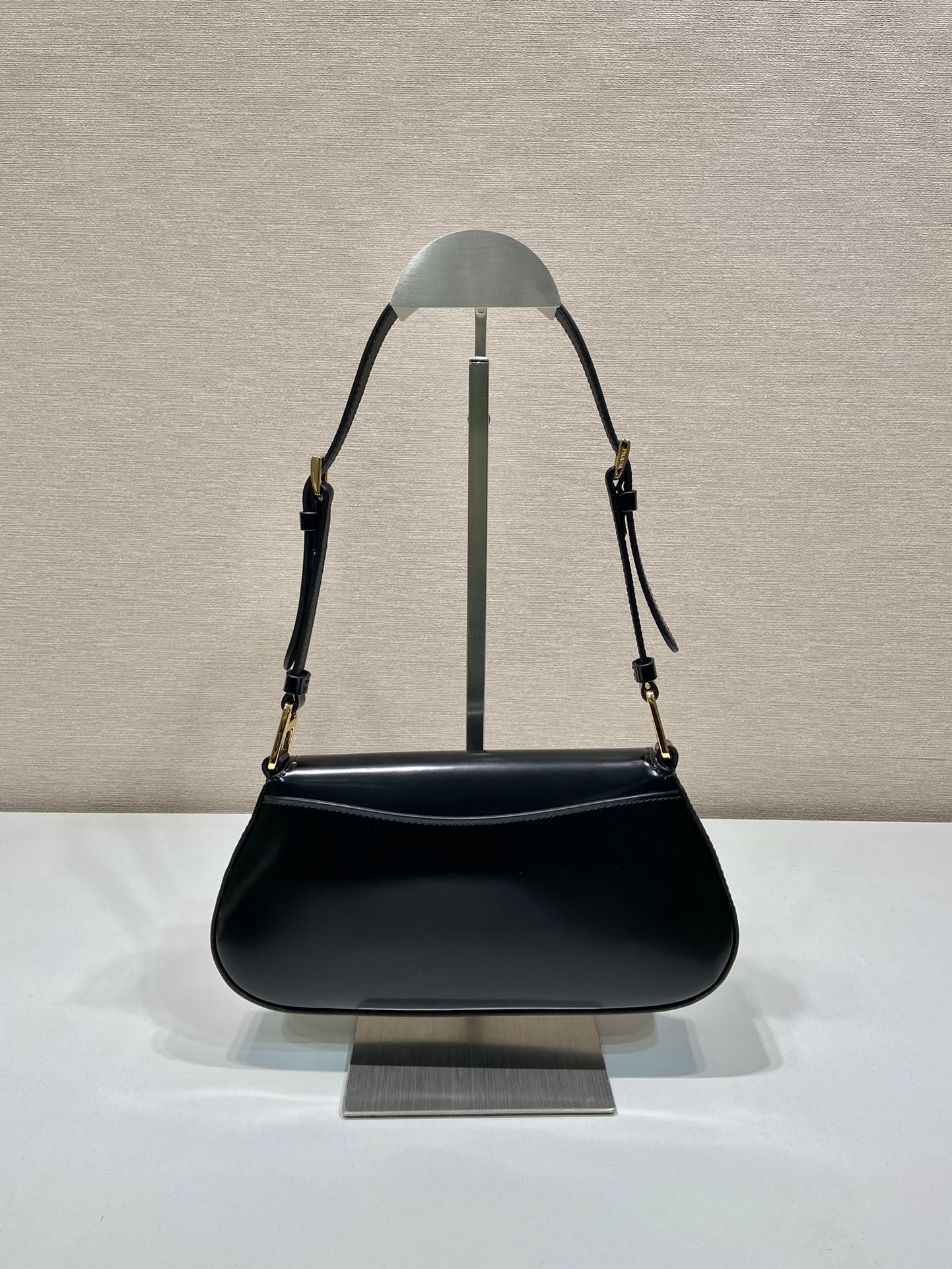 Pra*a brushed leather shoulder bag