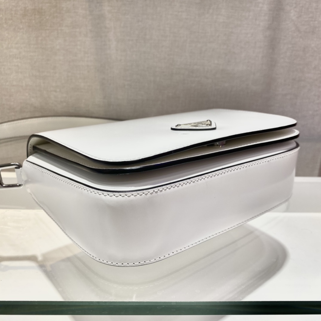 Pra*a brushed leather shoulder bag