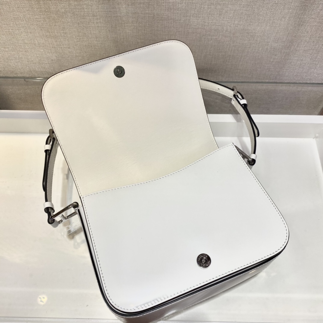 Pra*a brushed leather shoulder bag