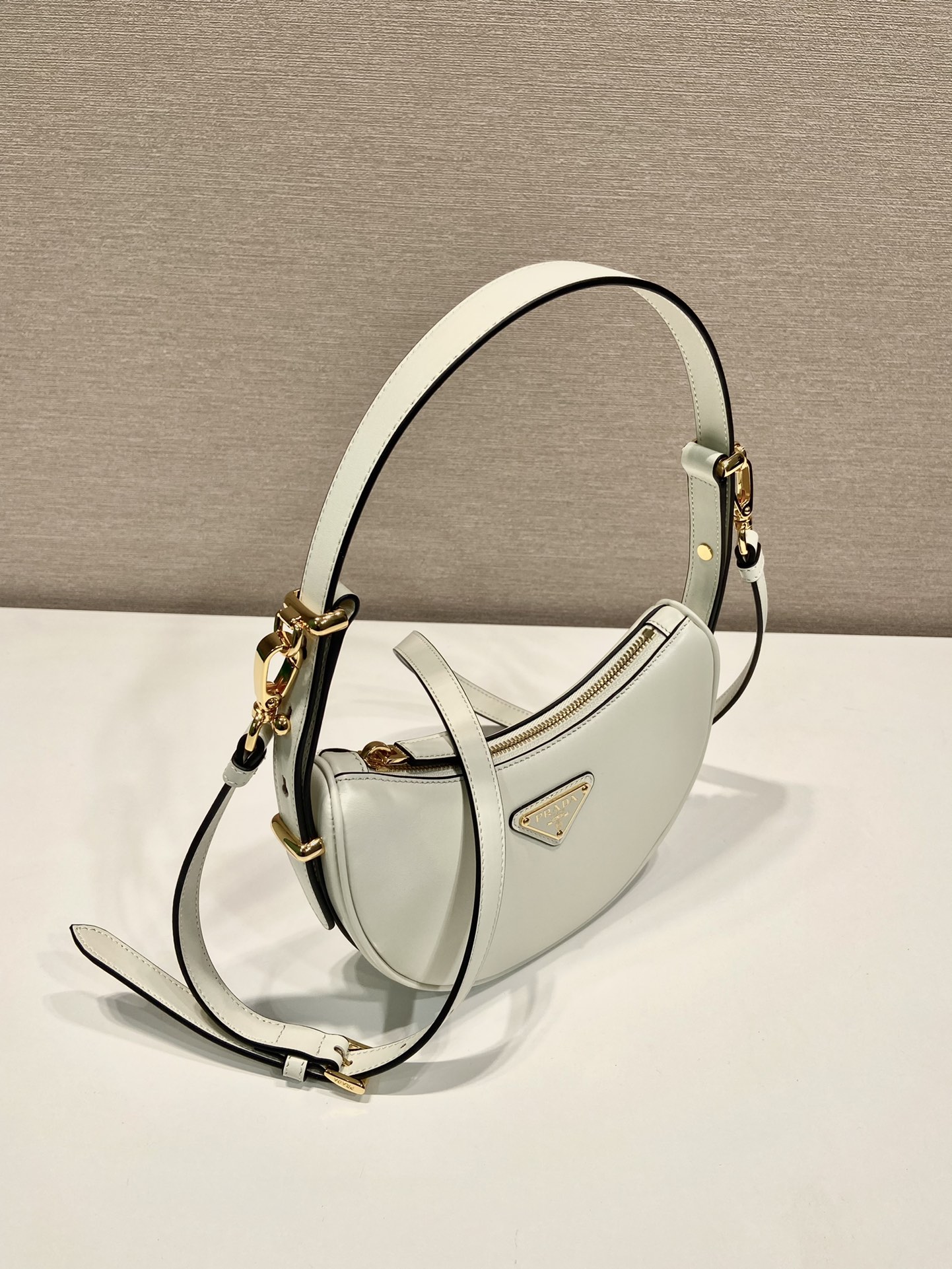 Pra*a arqué leather mini shoulder bag