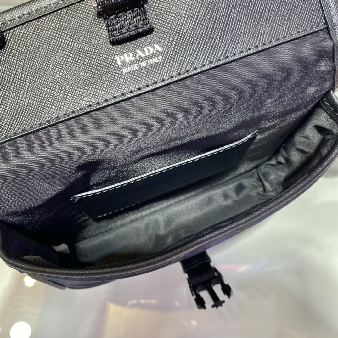 Pra*a re-nylon and saffiano leather smartphone case