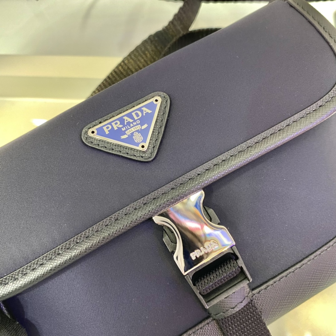 Pra*a re-nylon and saffiano leather smartphone case