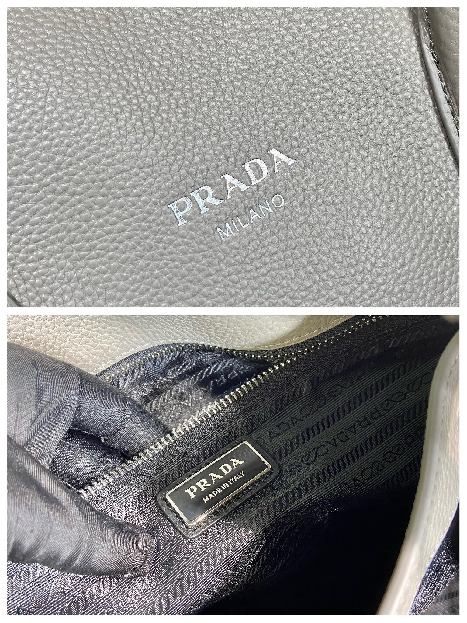 Pra*a leather travel bag