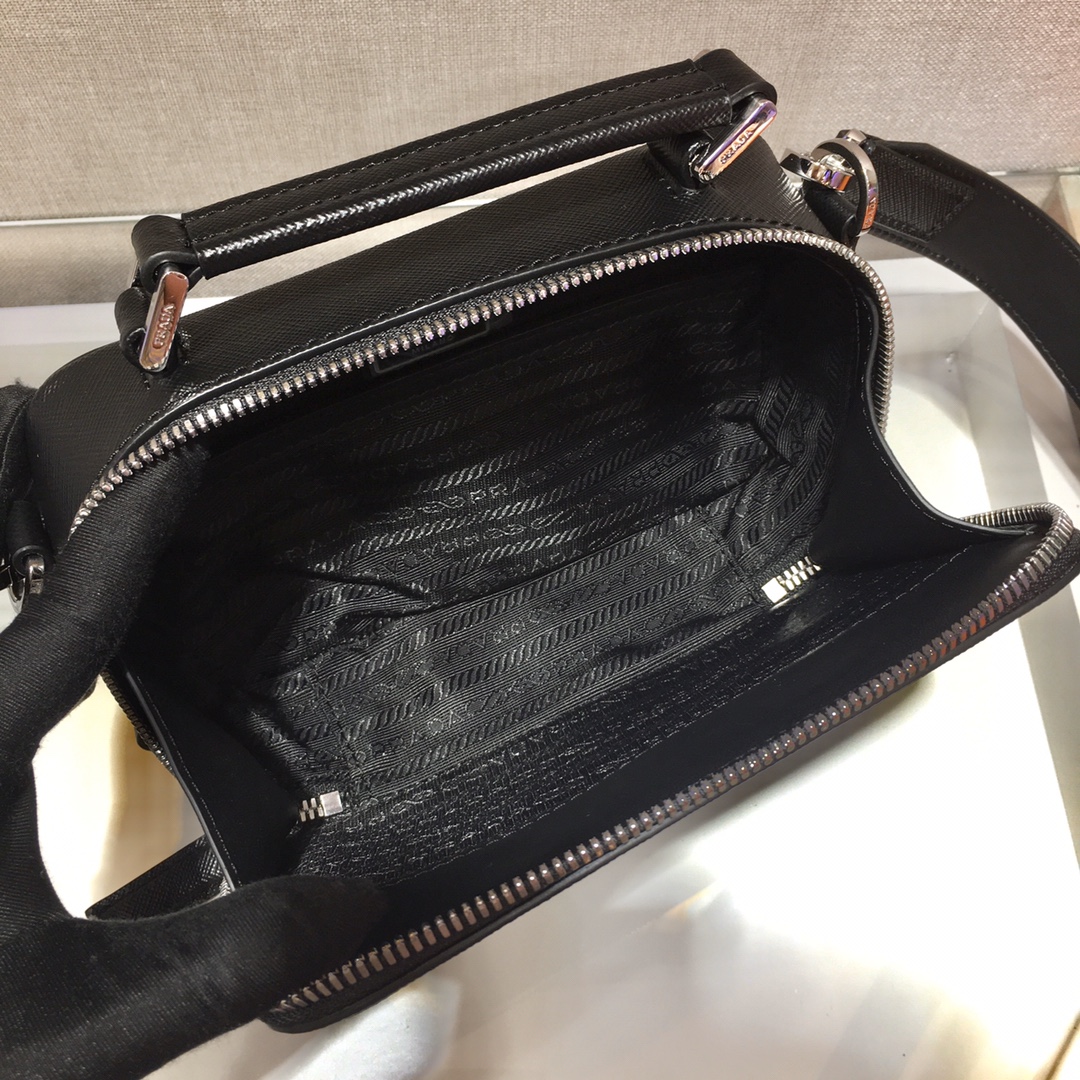 Pra*a small Pra*a brique leather bag