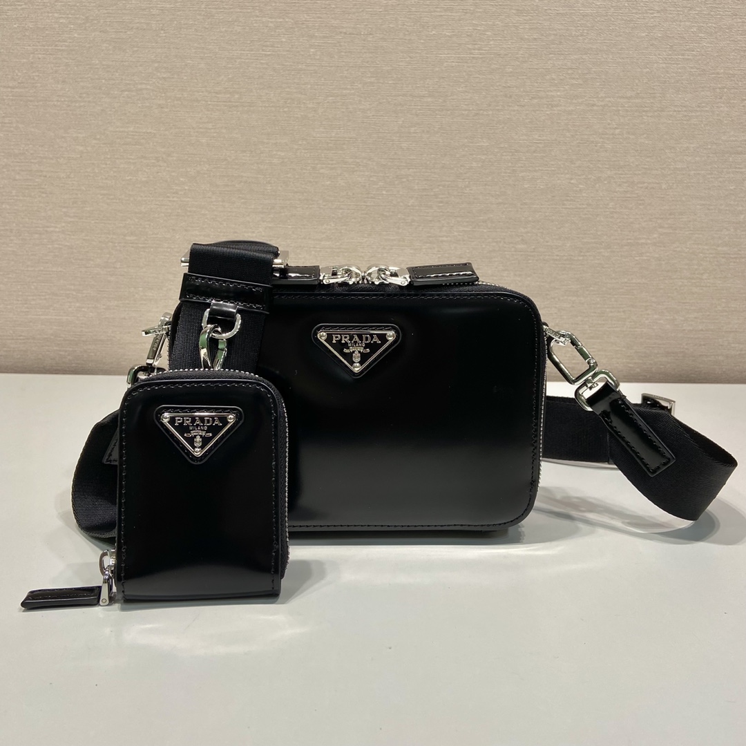 Pra*a small Pra*a brique leather bag