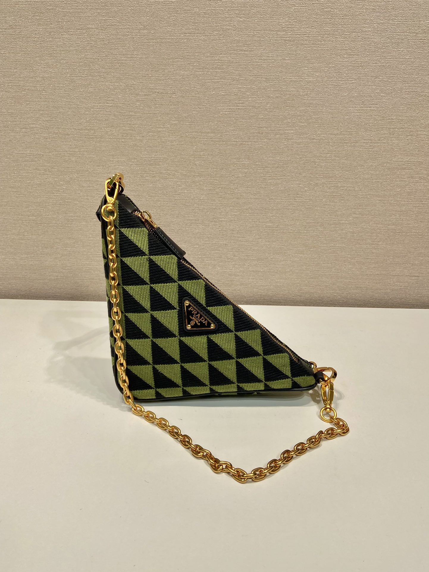 Pra*a embroidered jacquard fabric mini-bag