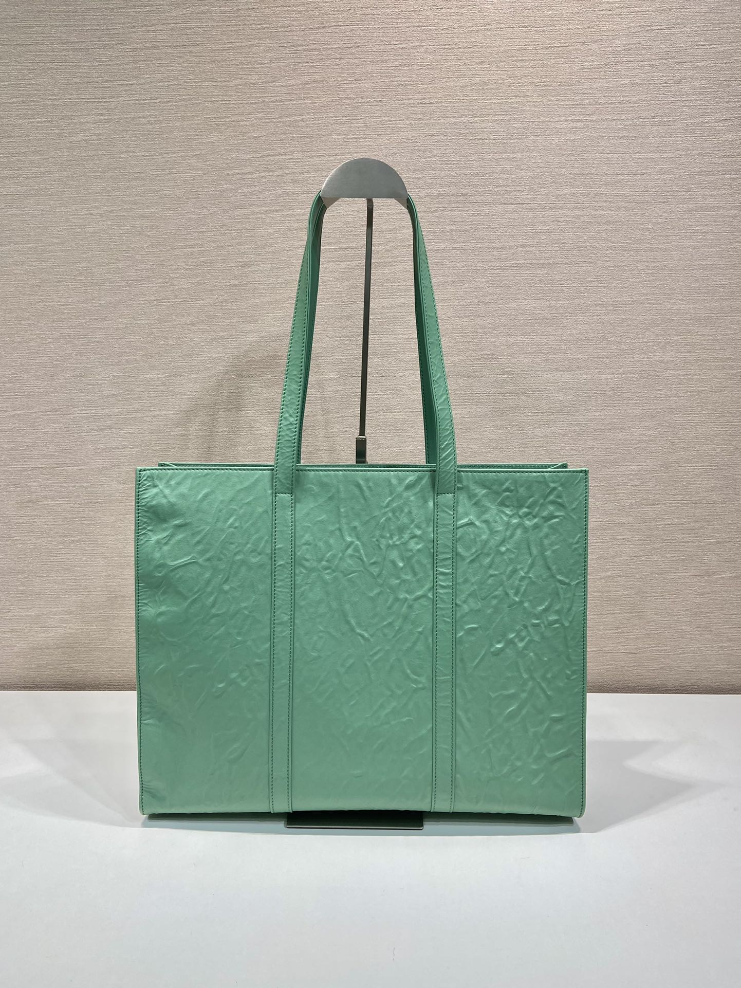 Pra*a large antique nappa leather tote