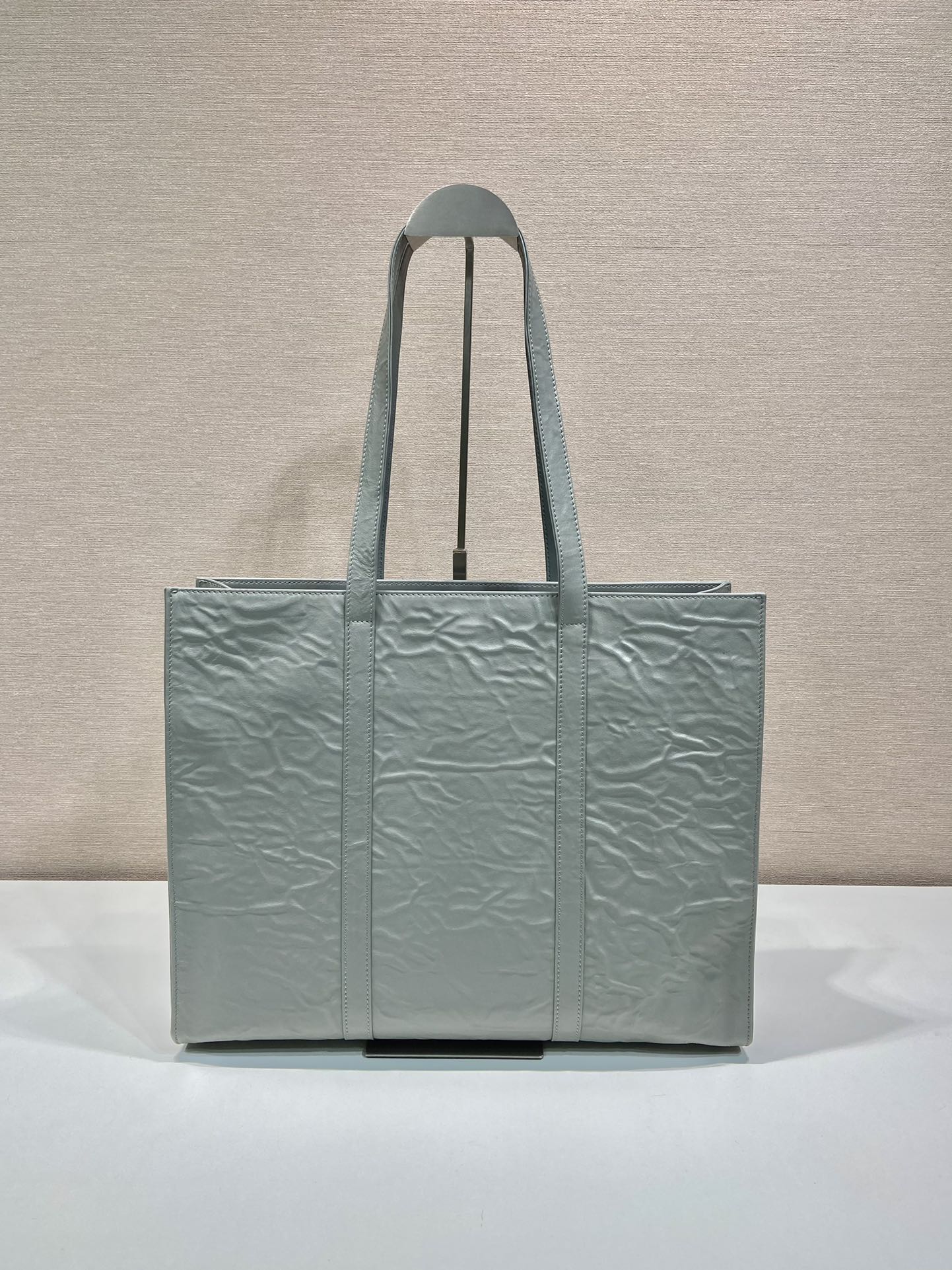 Pra*a large antique nappa leather tote