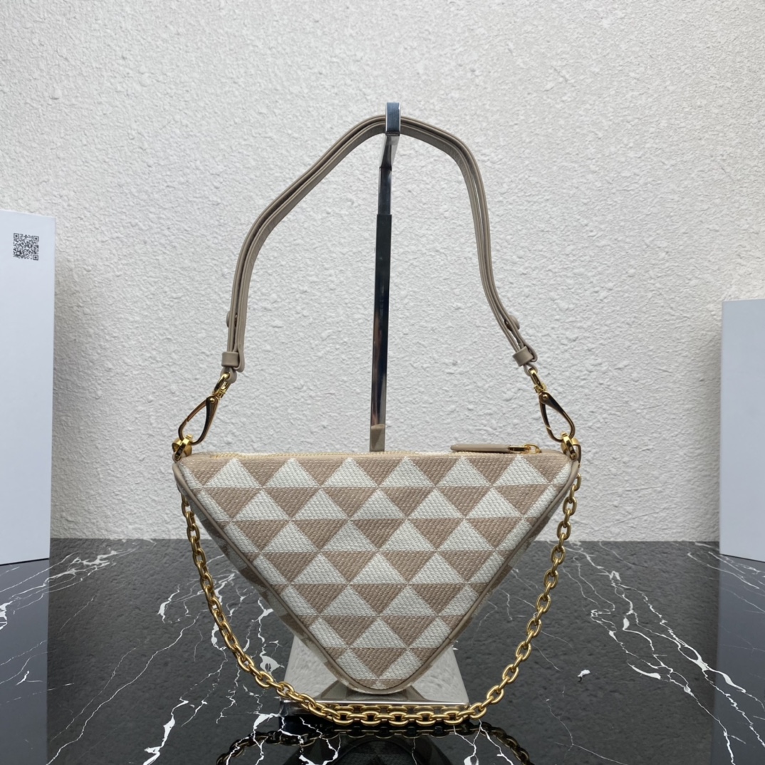 Pra*a embroidered jacquard fabric mini-bag