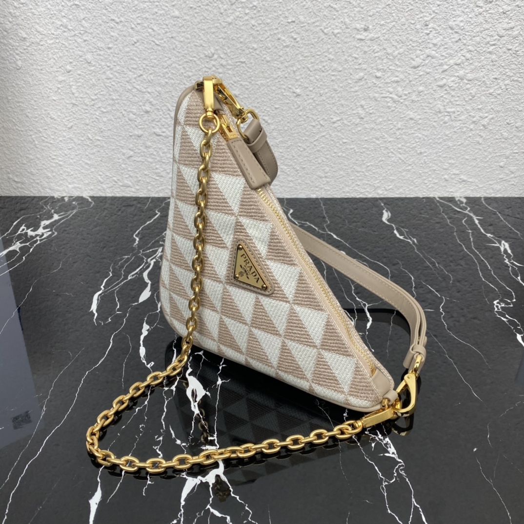 Pra*a embroidered jacquard fabric mini-bag