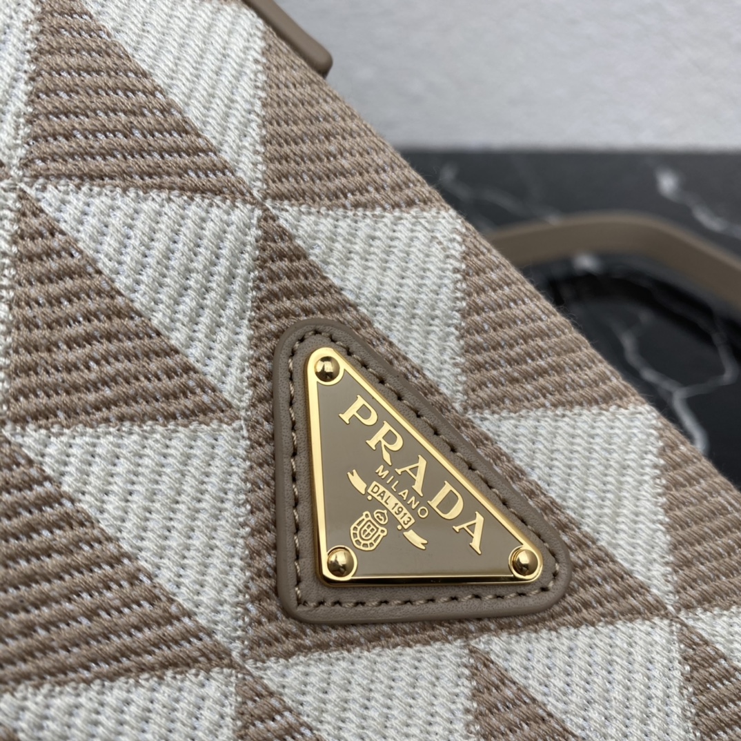 Pra*a embroidered jacquard fabric mini-bag