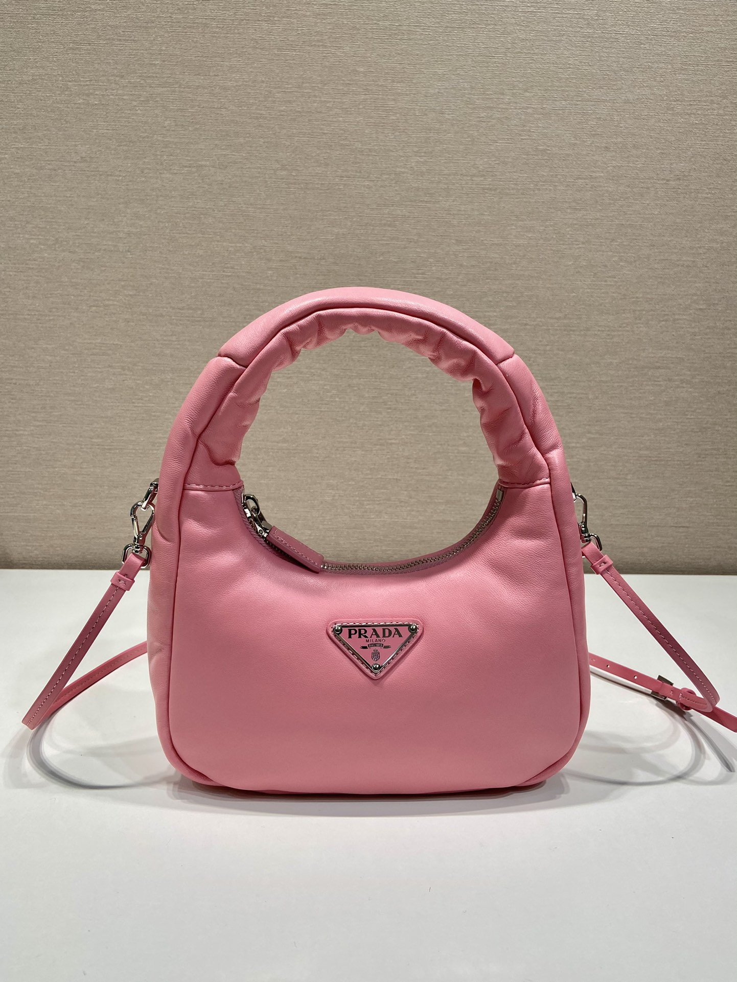 Pra*a leather mini hobo bag