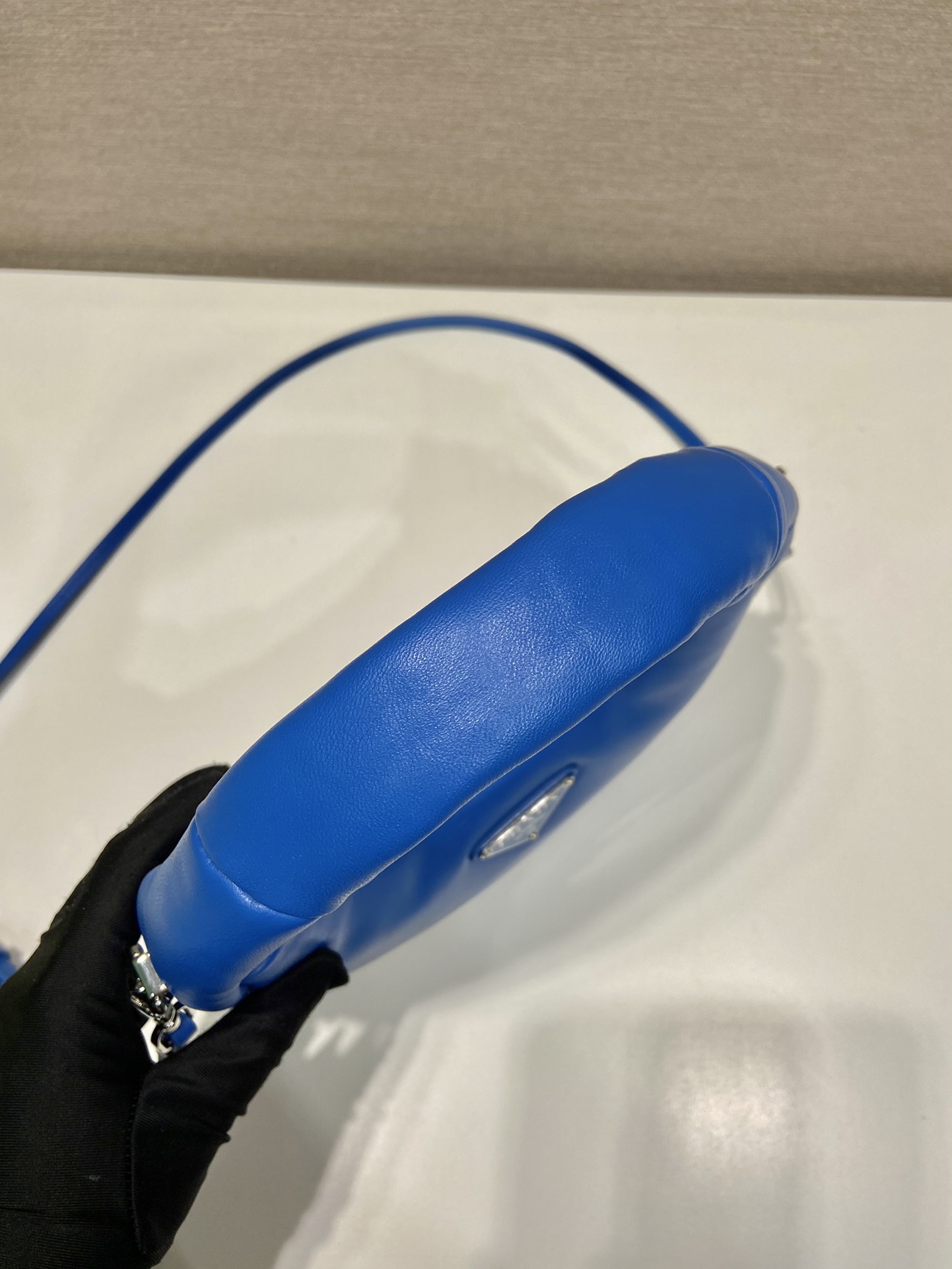 Pra*a leather mini hobo bag