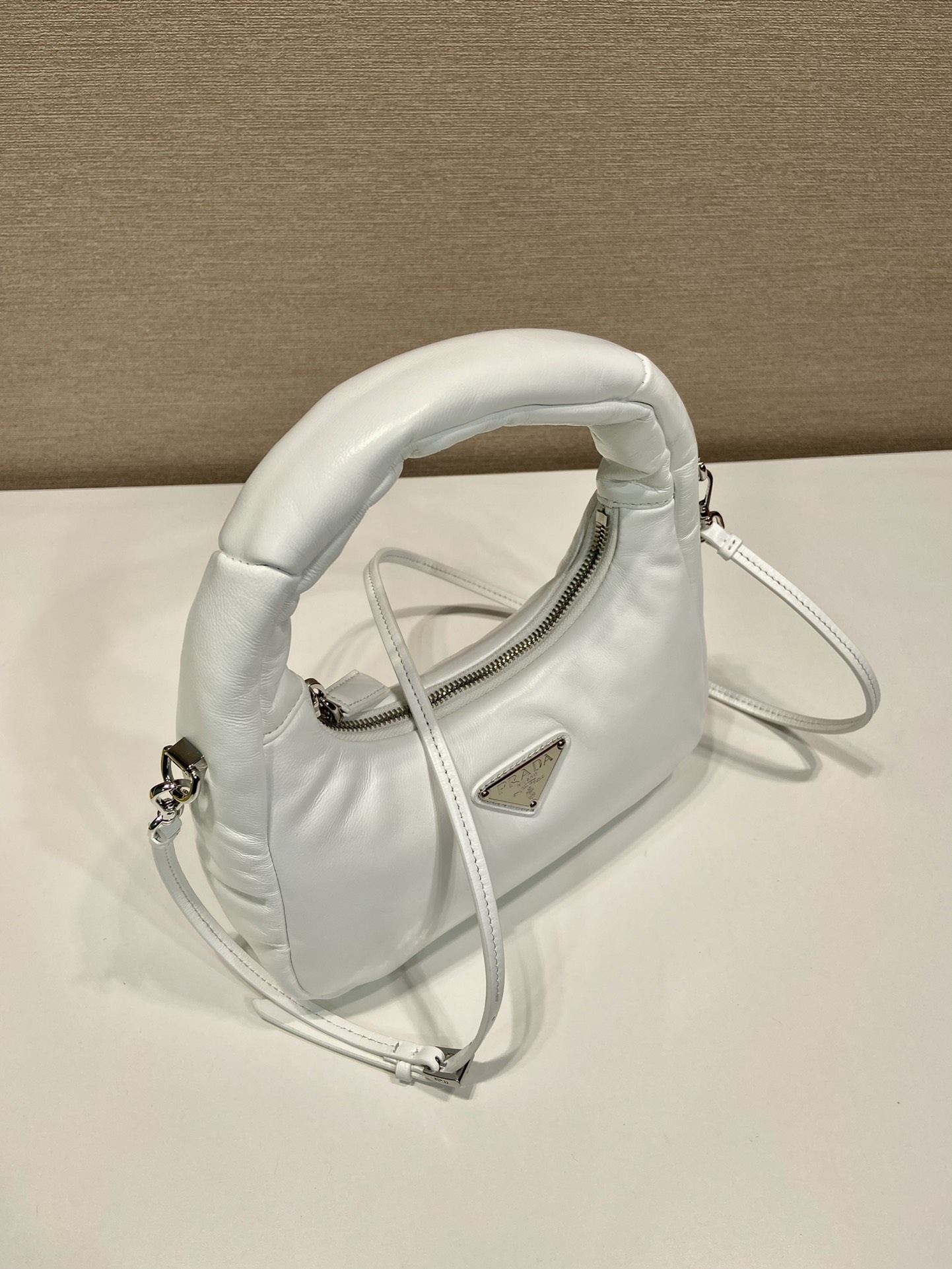 Pra*a leather mini hobo bag