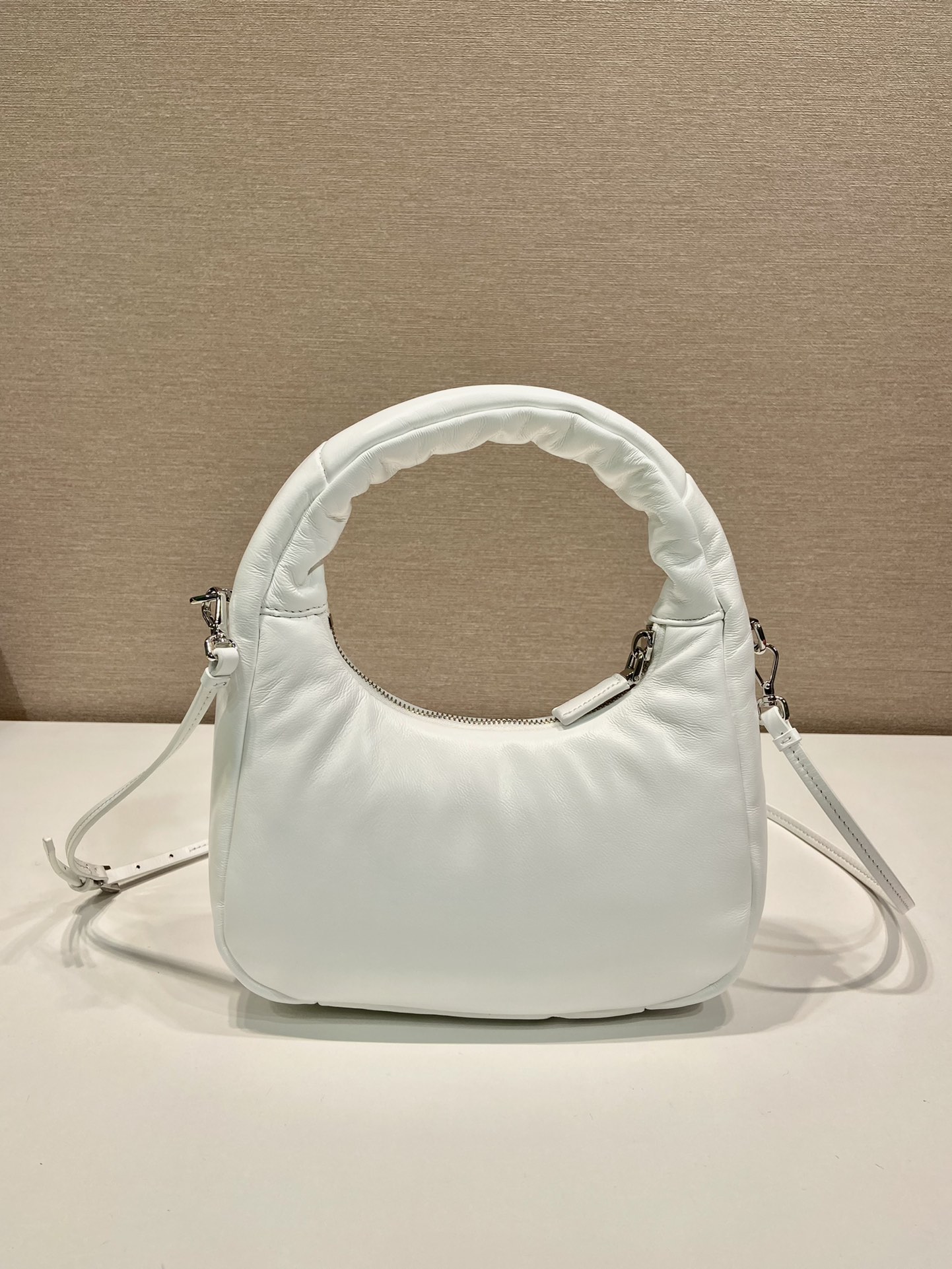 Pra*a leather mini hobo bag