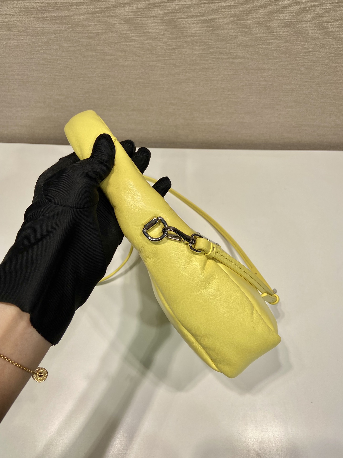 Pra*a leather mini hobo bag