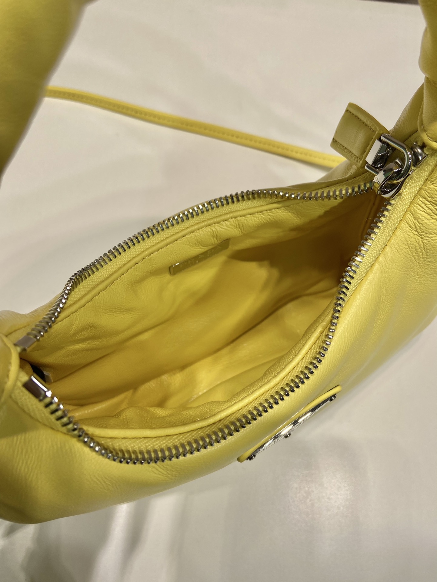 Pra*a leather mini hobo bag