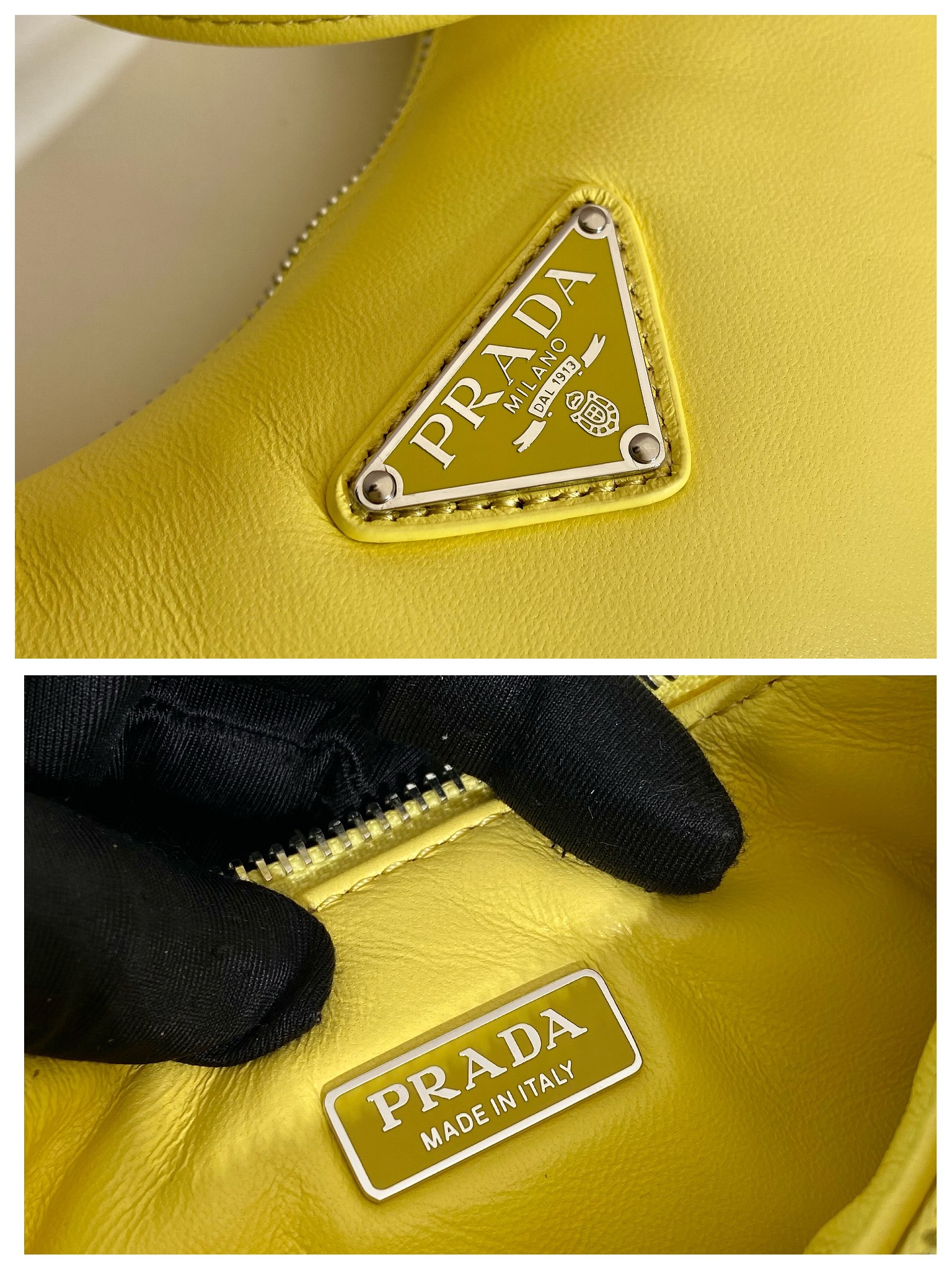 Pra*a leather mini hobo bag