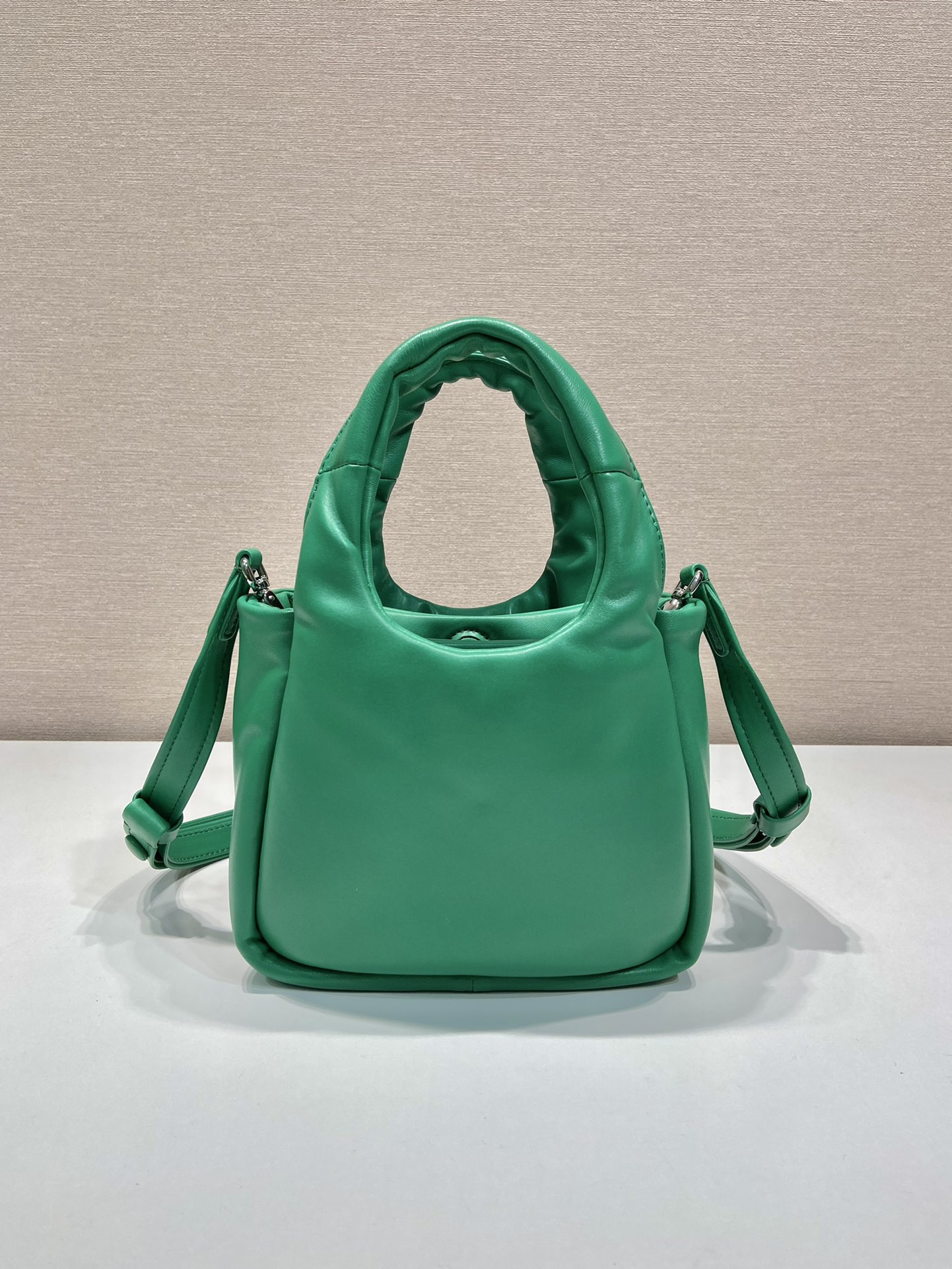 small padded Pra*a soft nappa-leather bag