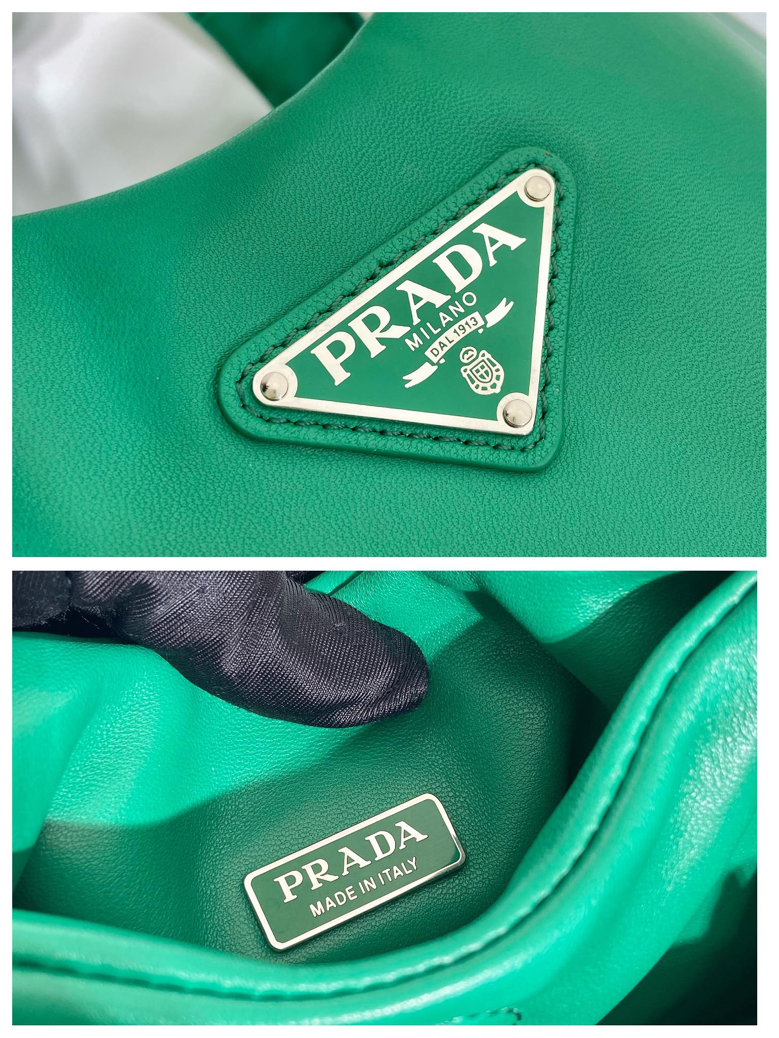 small padded Pra*a soft nappa-leather bag