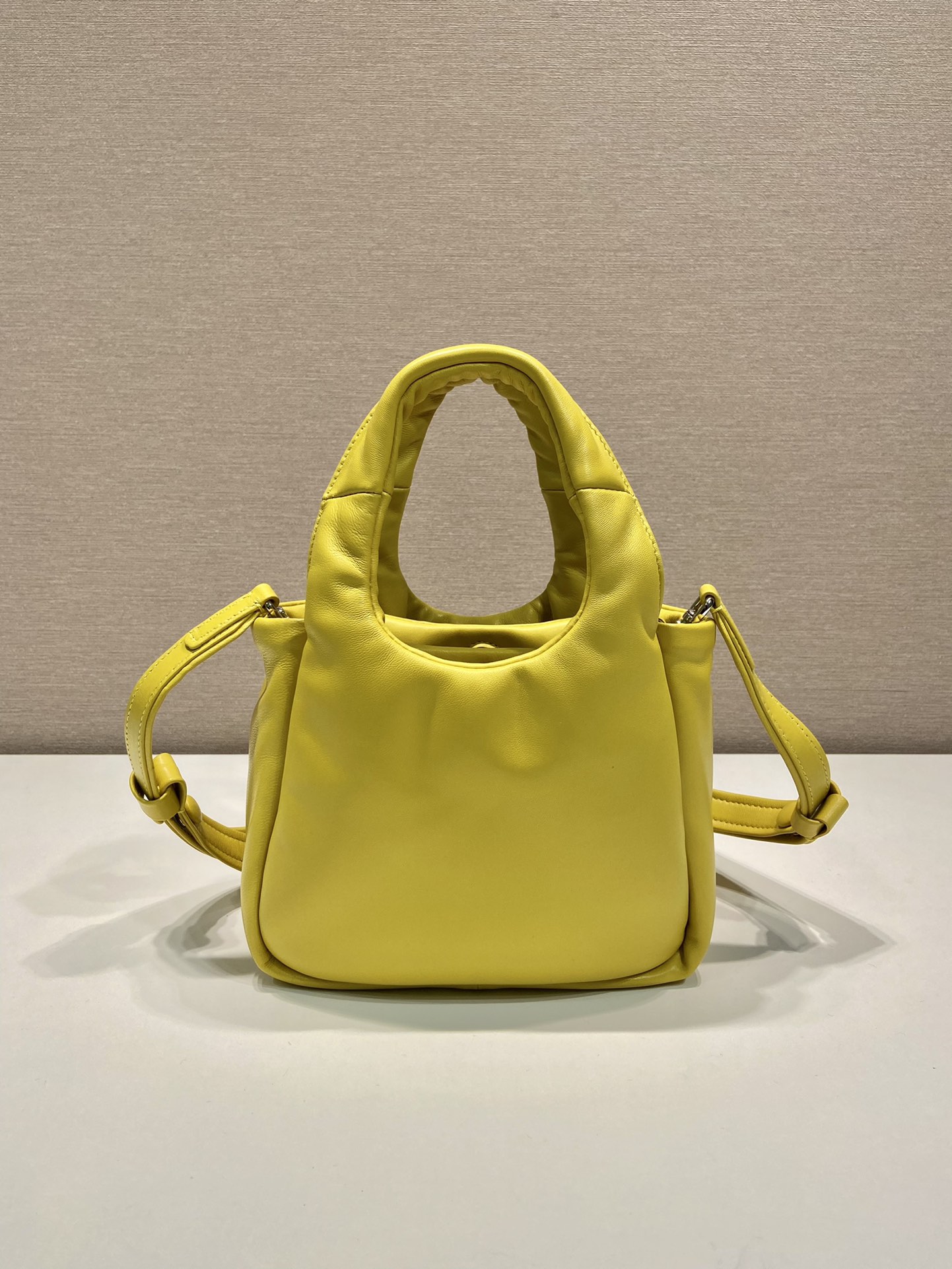 small padded Pra*a soft nappa-leather bag