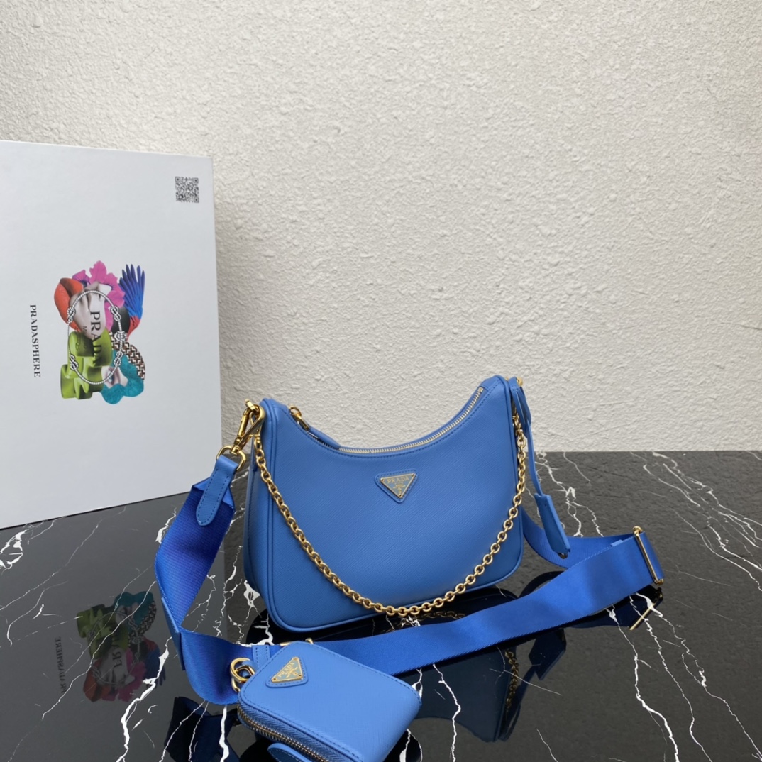 Pra*a re-edition 2005 saffiano leather bag