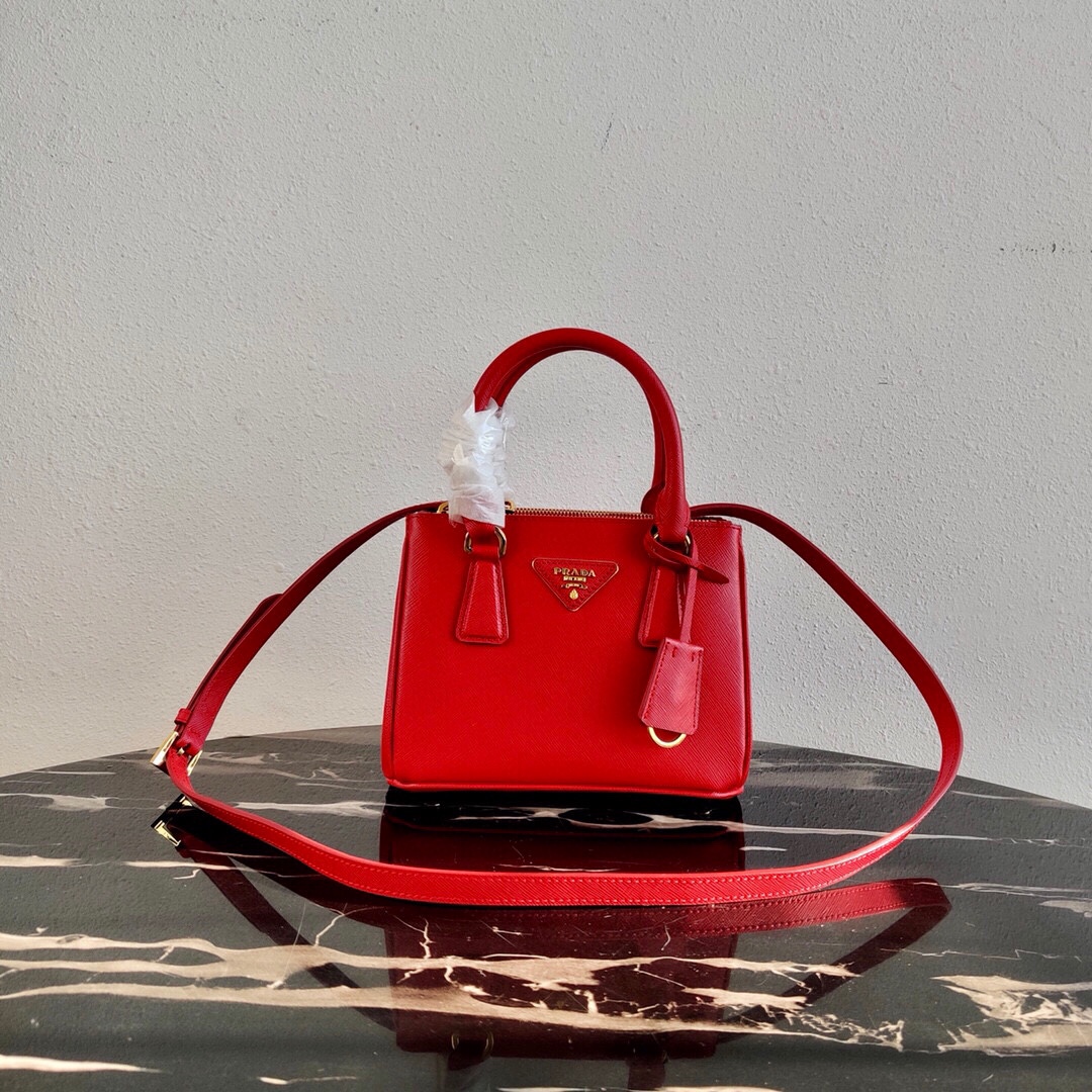 Pra*a galleria saffiano leather mini-bag
