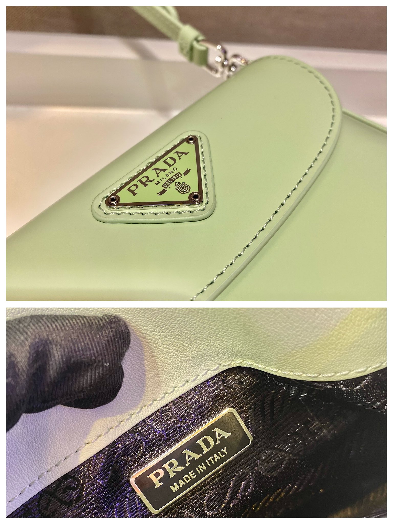 Pra*a cleo brushed leather mini bag