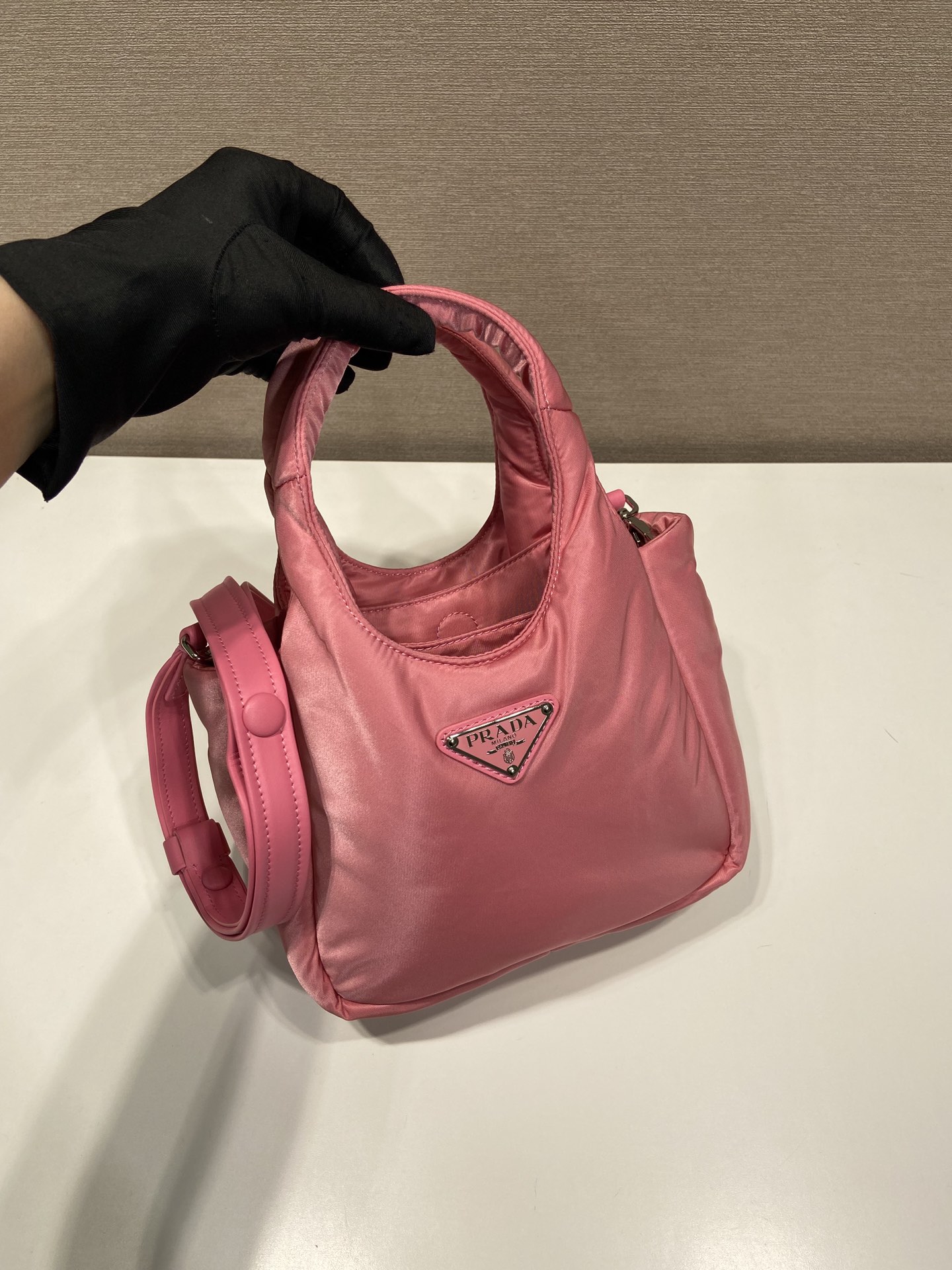Pra*a soft padded re-nylon mini-bag