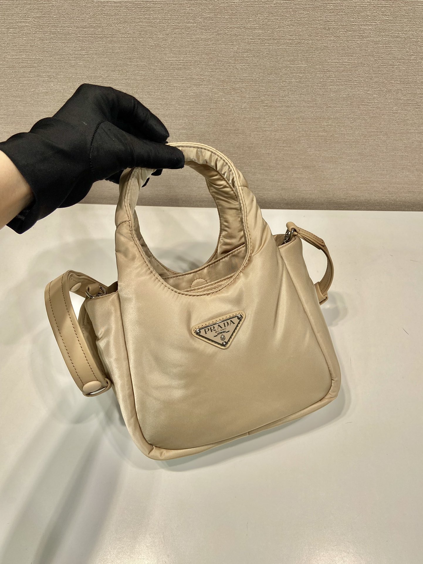 Pra*a soft padded re-nylon mini-bag