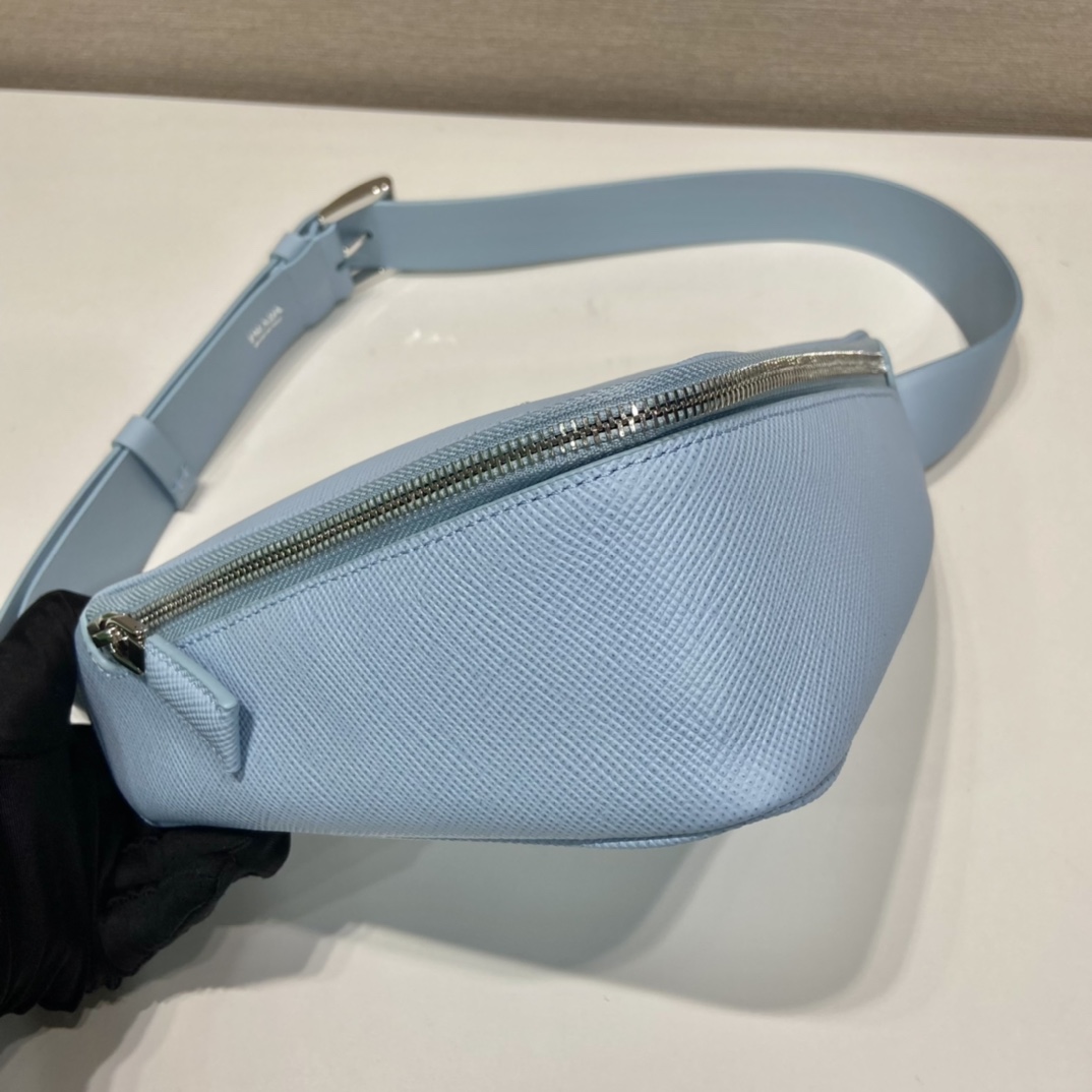 Pra*a saffiano leather belt bag