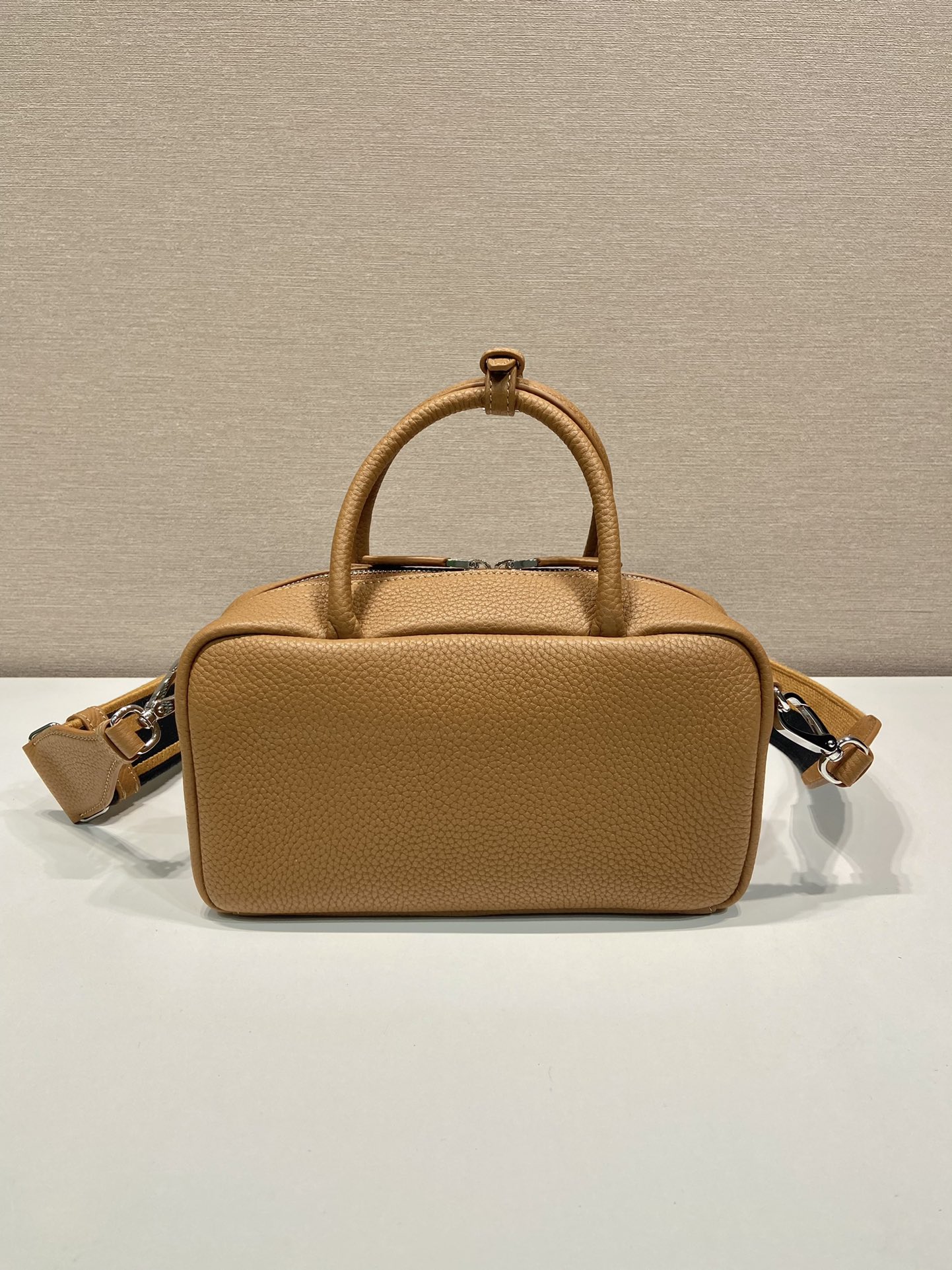 Pra*a leather top-handle bag