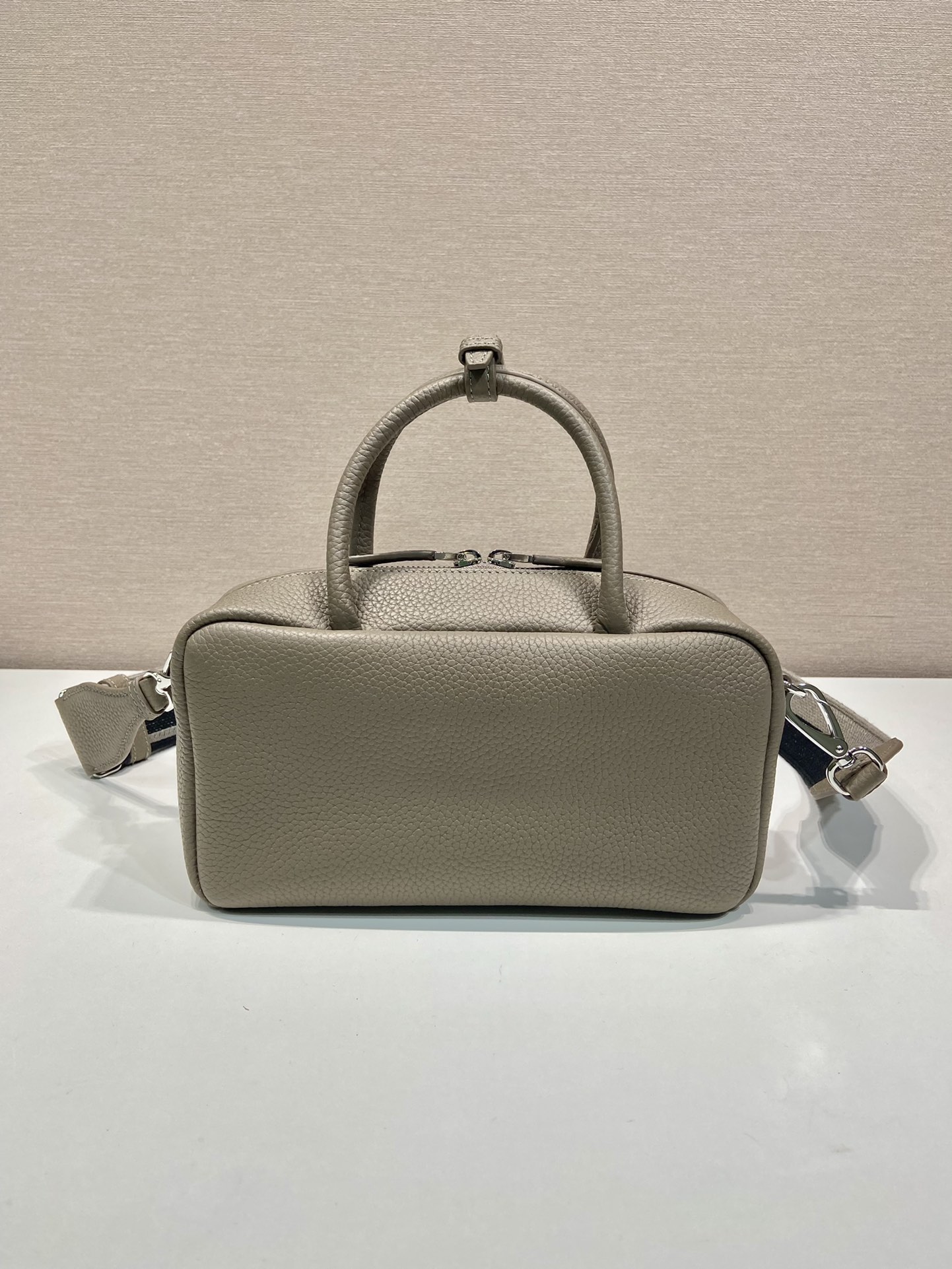 Pra*a leather top-handle bag