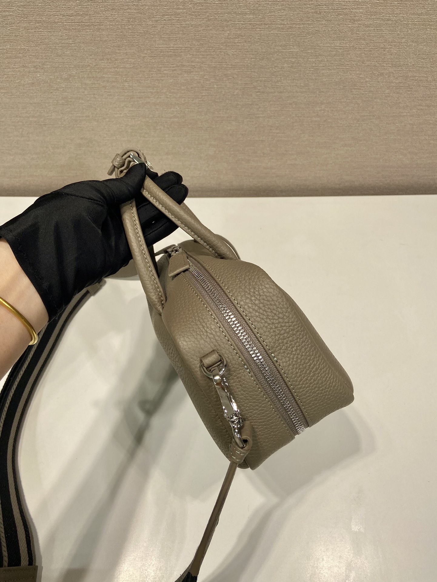 Pra*a leather top-handle bag