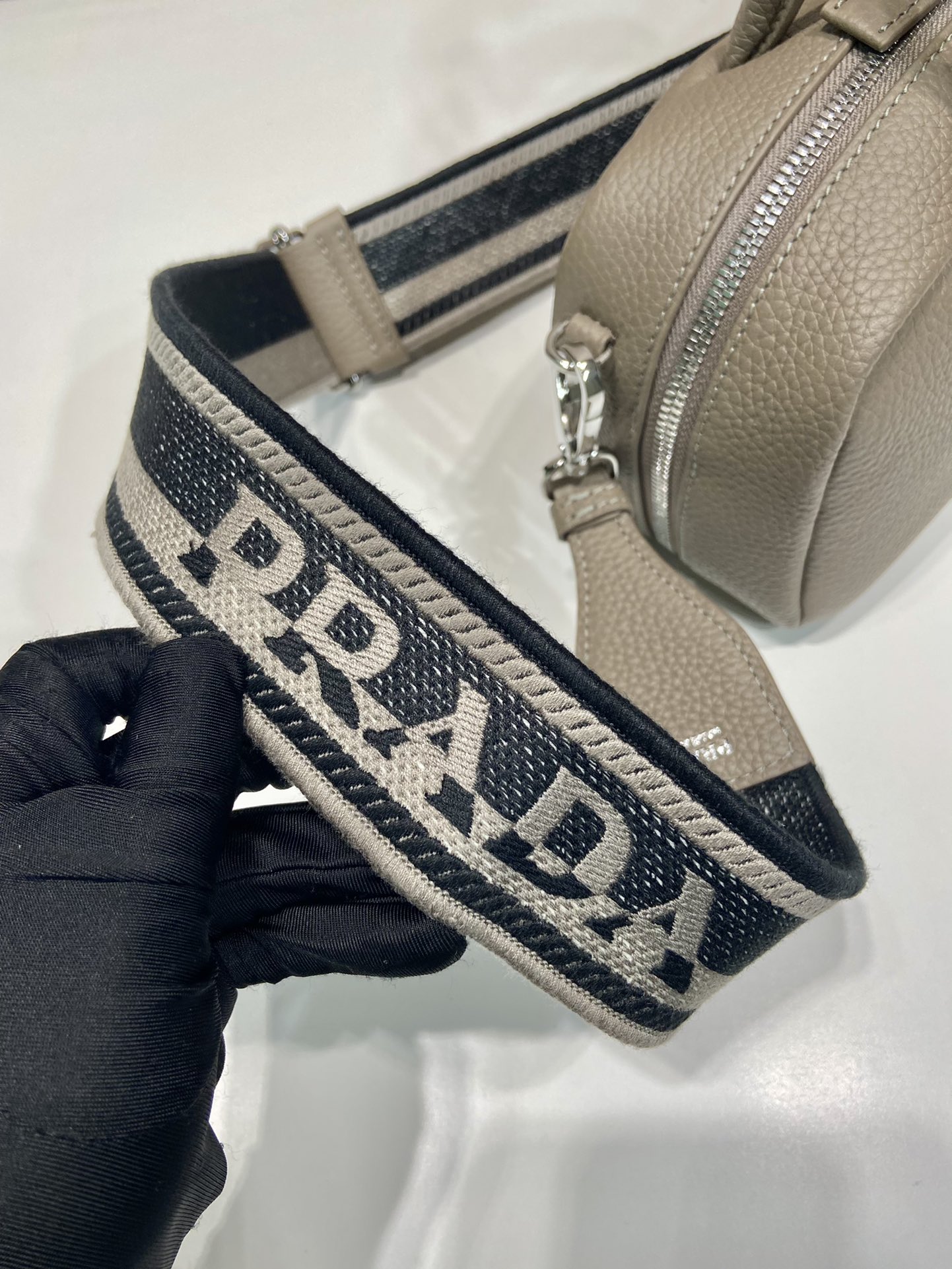 Pra*a leather top-handle bag