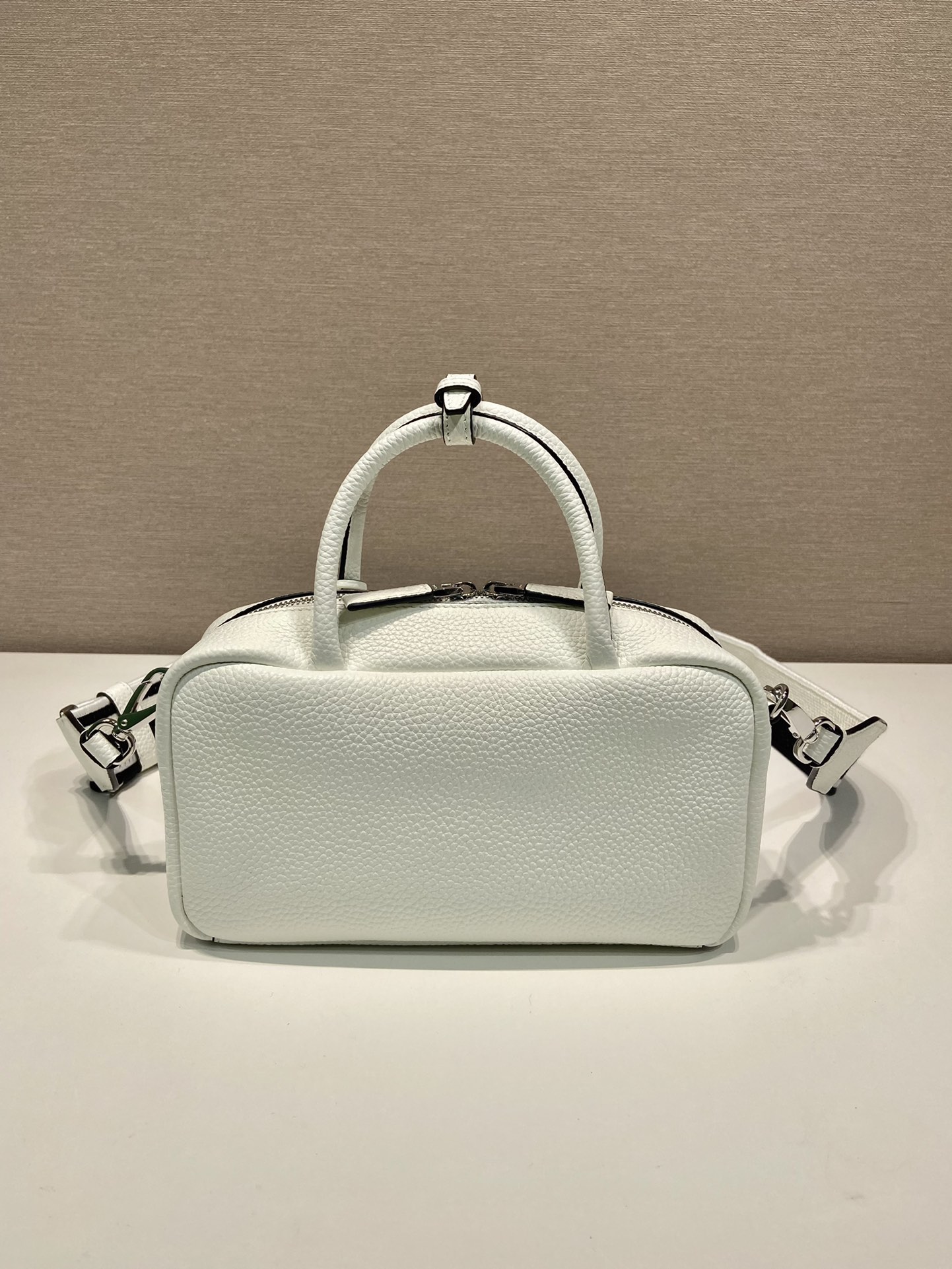 Pra*a leather top-handle bag