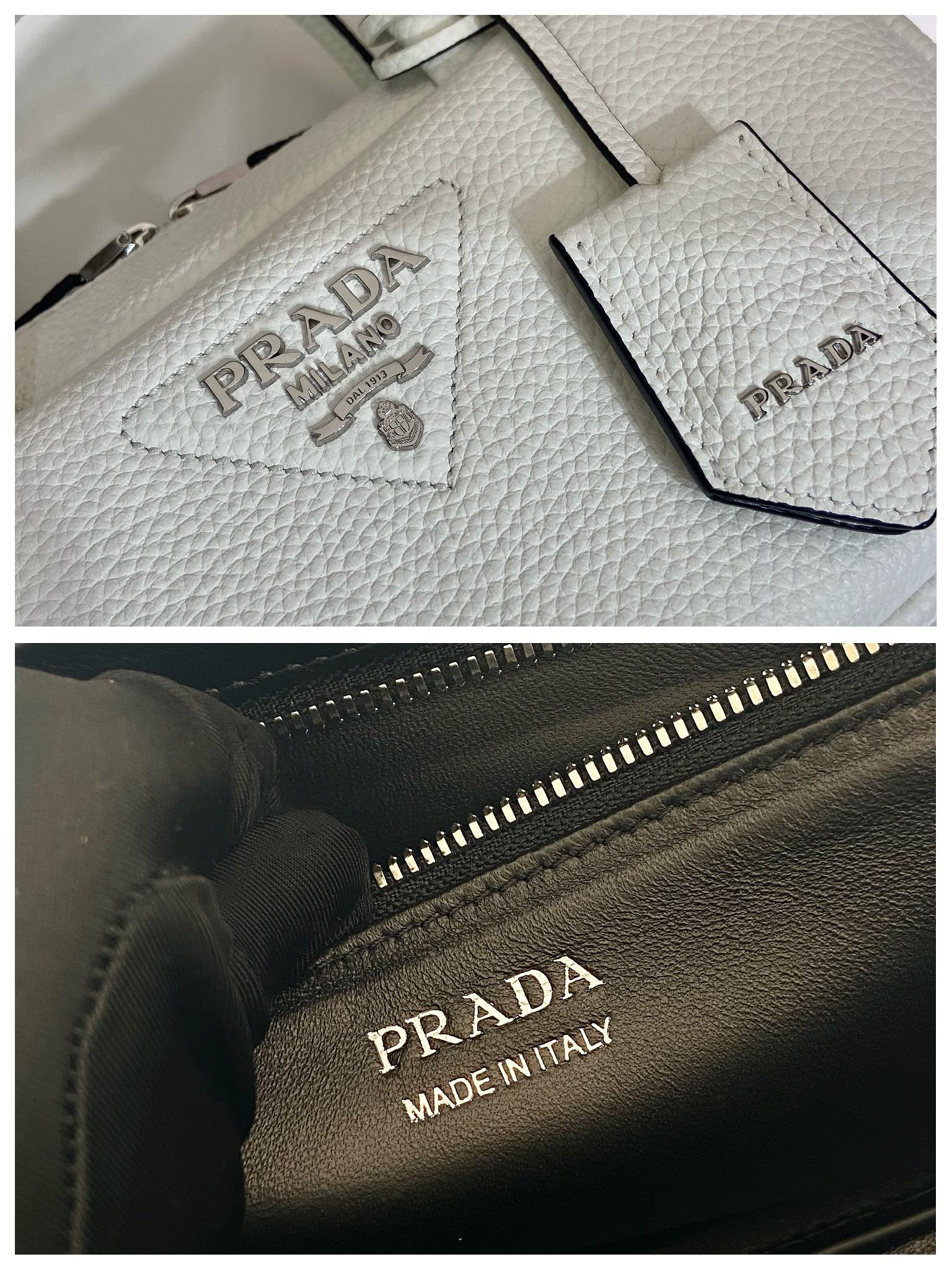 Pra*a leather top-handle bag