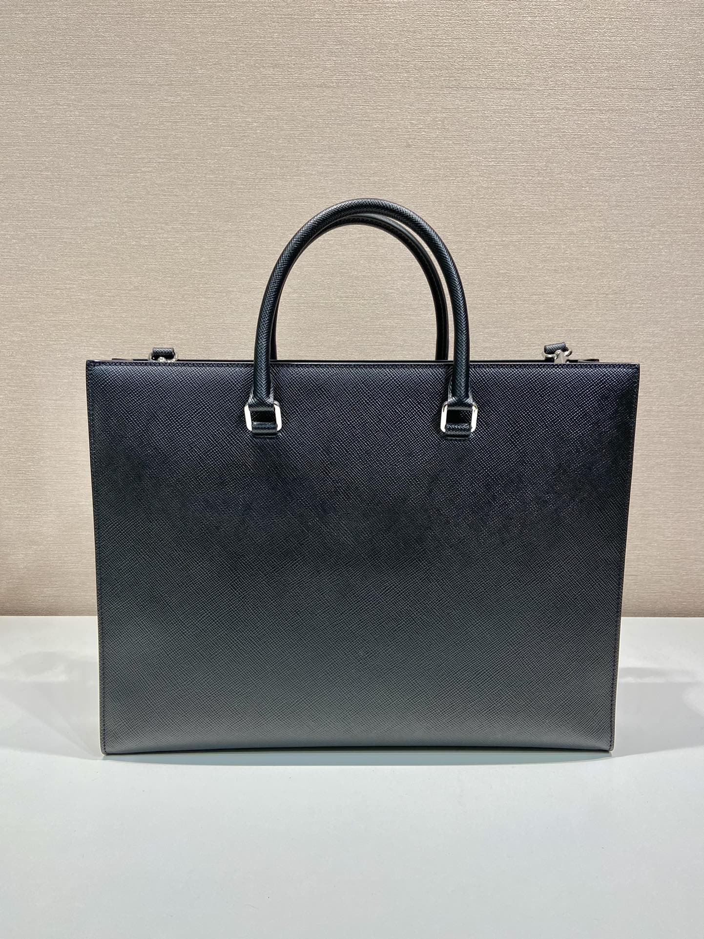 Pra*a saffiano leather tote bag