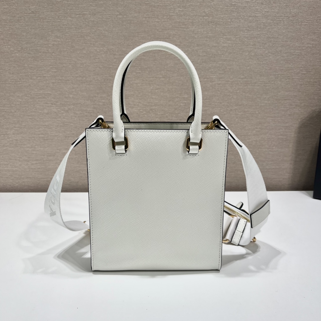 Pra*a small saffiano leather handbag