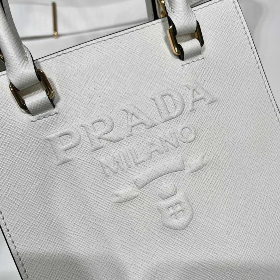 Pra*a small saffiano leather handbag