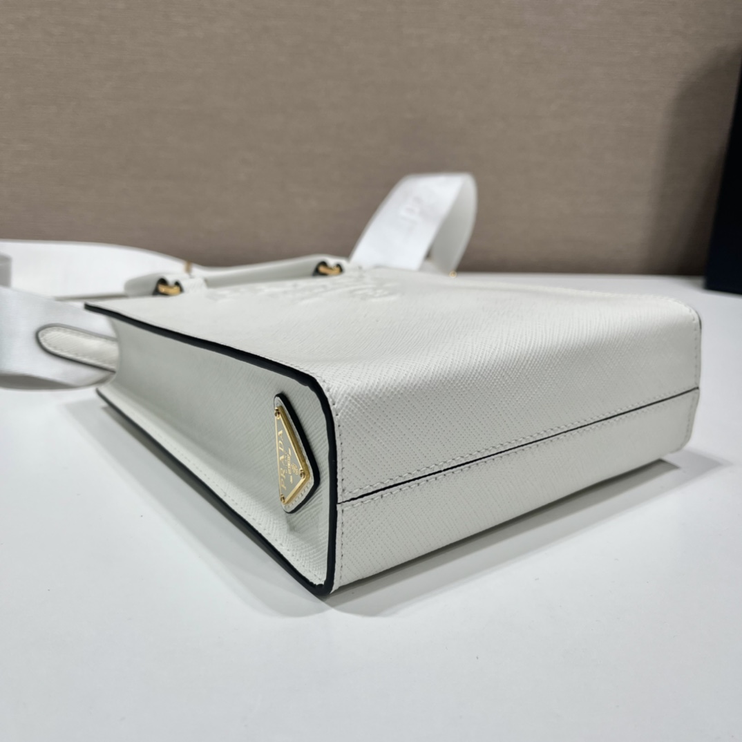 Pra*a small saffiano leather handbag