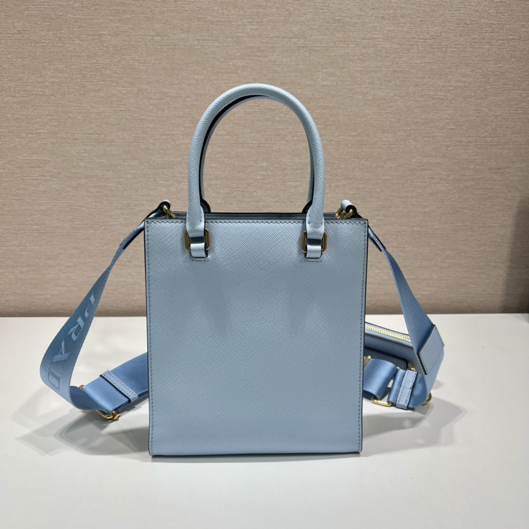 Pra*a small saffiano leather handbag