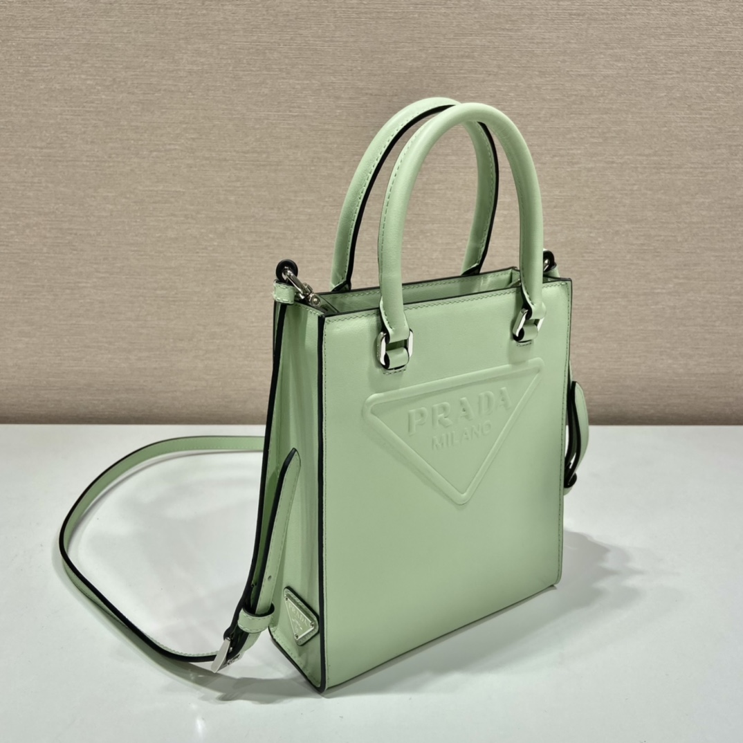 Pra*a small saffiano leather handbag